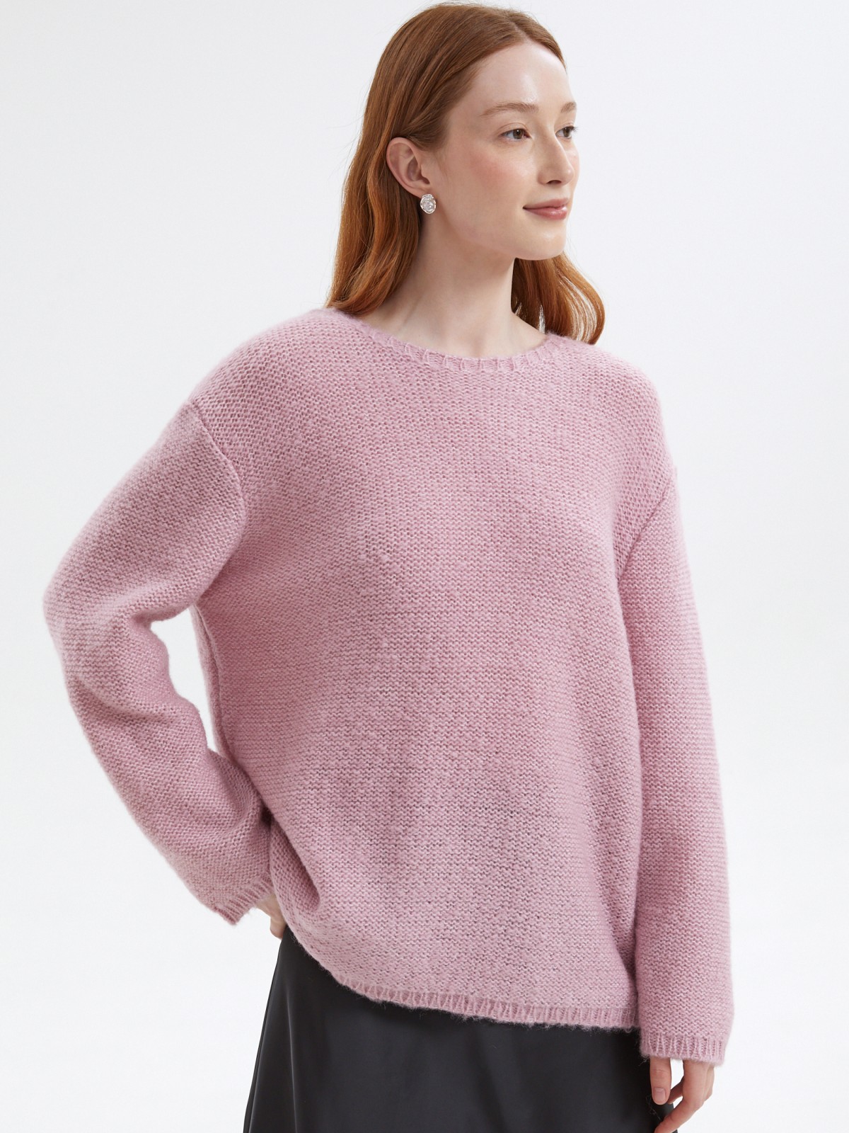 Вязаный джемпер объёмного фасона