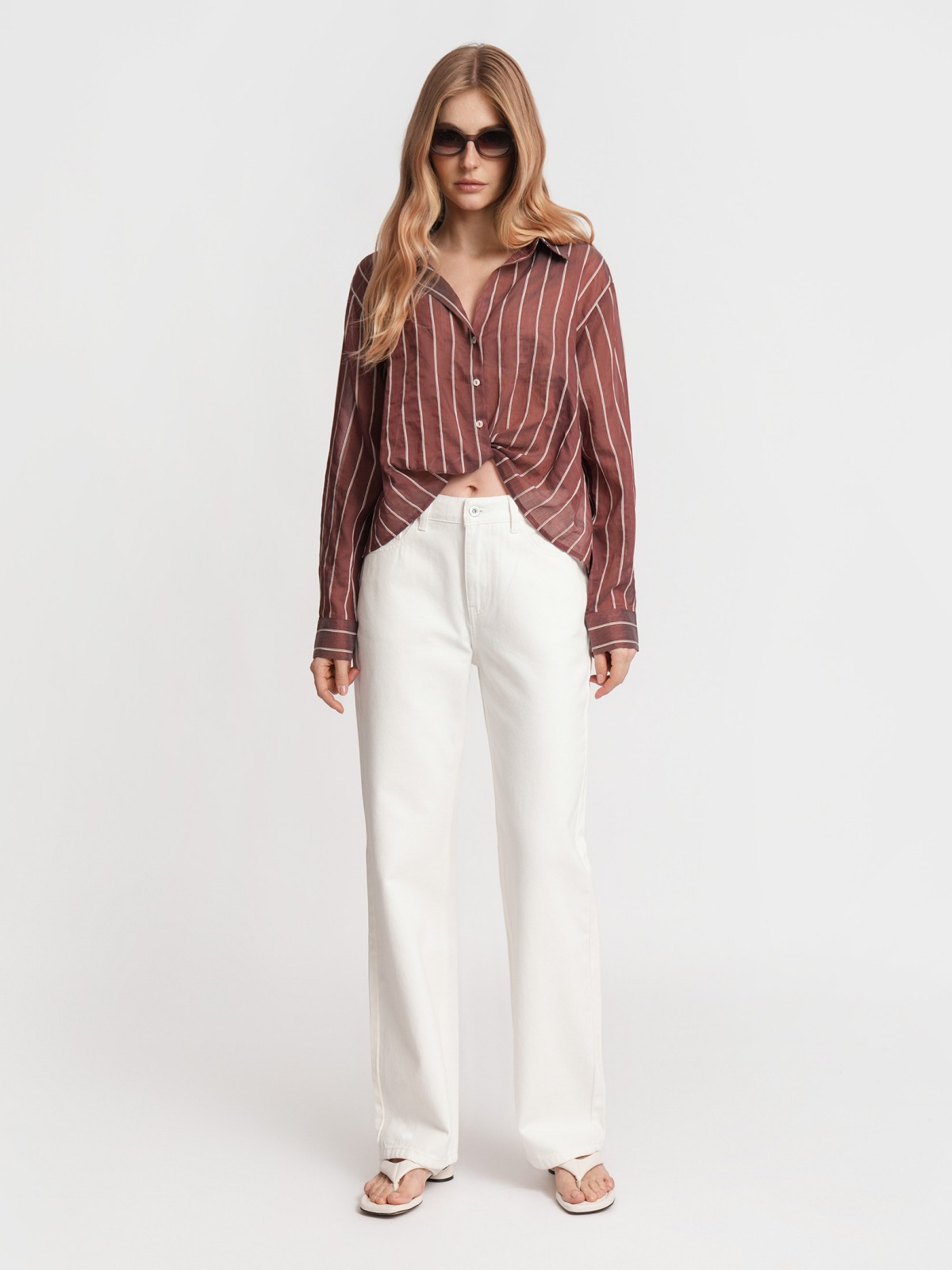 Блузка с  длинными рукавами