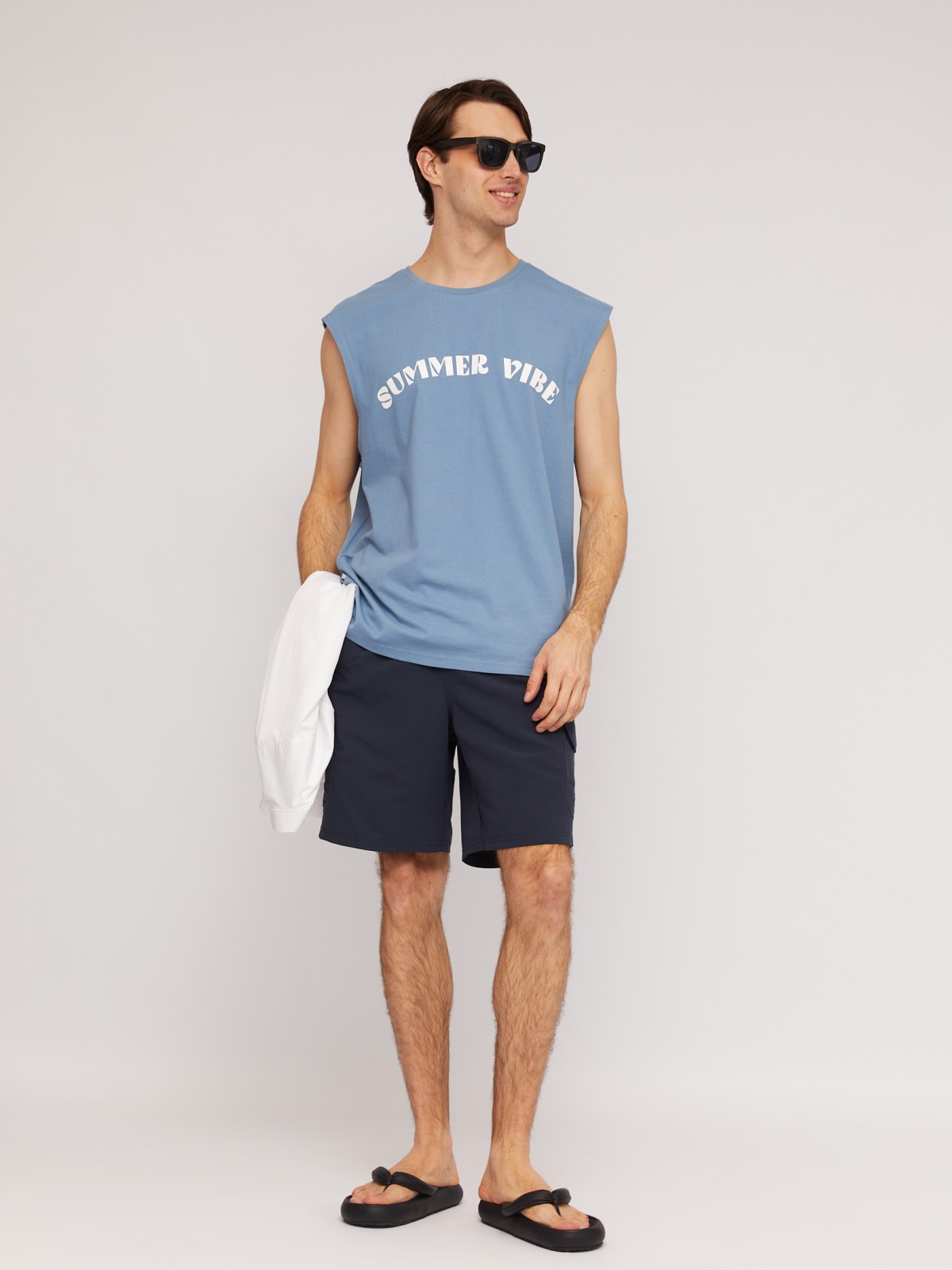 Пляжные шорты карго (для плавания) zolla 014257S0L093, цвет синий, размер S - фото 2