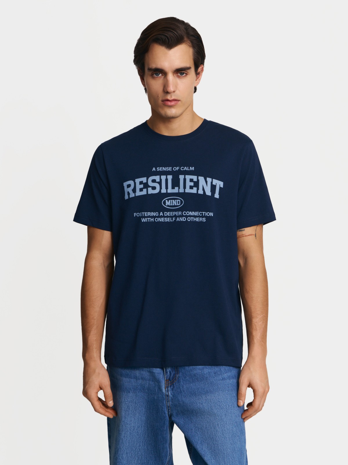 Футболка из хлопка с надписью 