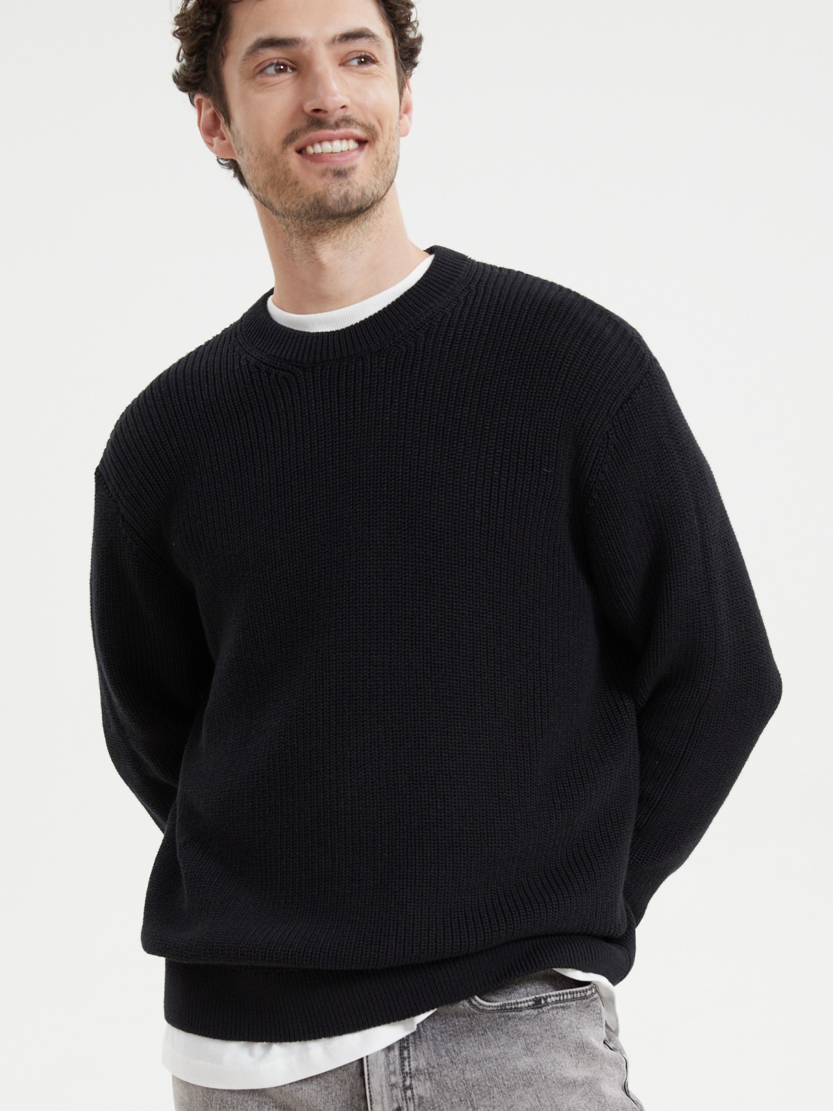 Вязаный джемпер с длинным рукавом