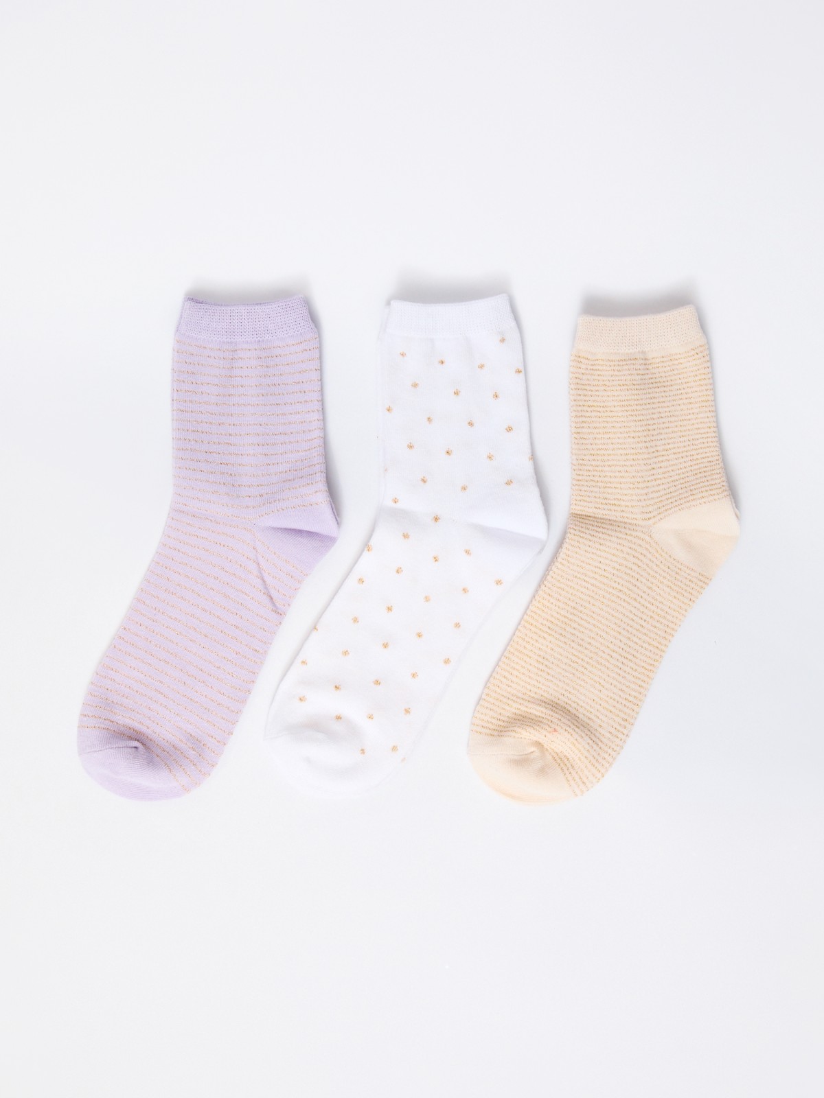 Набор носков с люрексом (3 пары в комплекте)