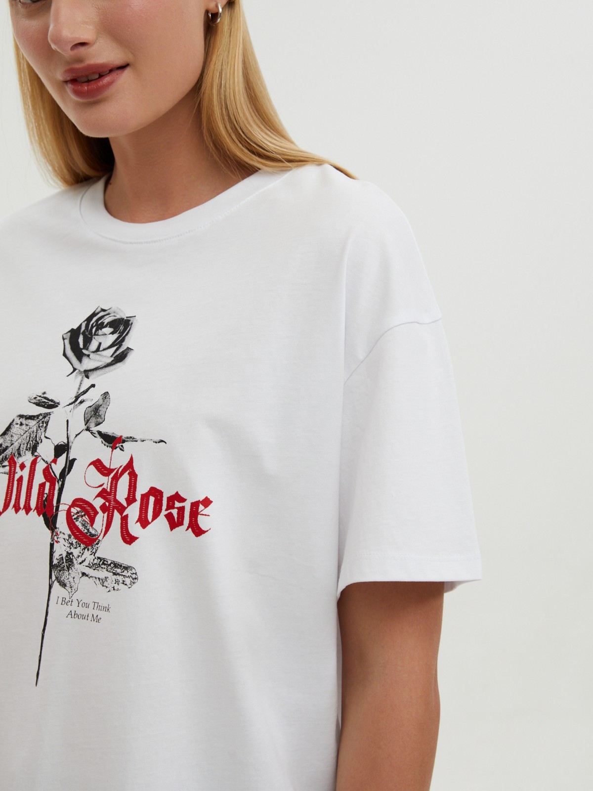 Футболка оверсайз из хлопка с принтом