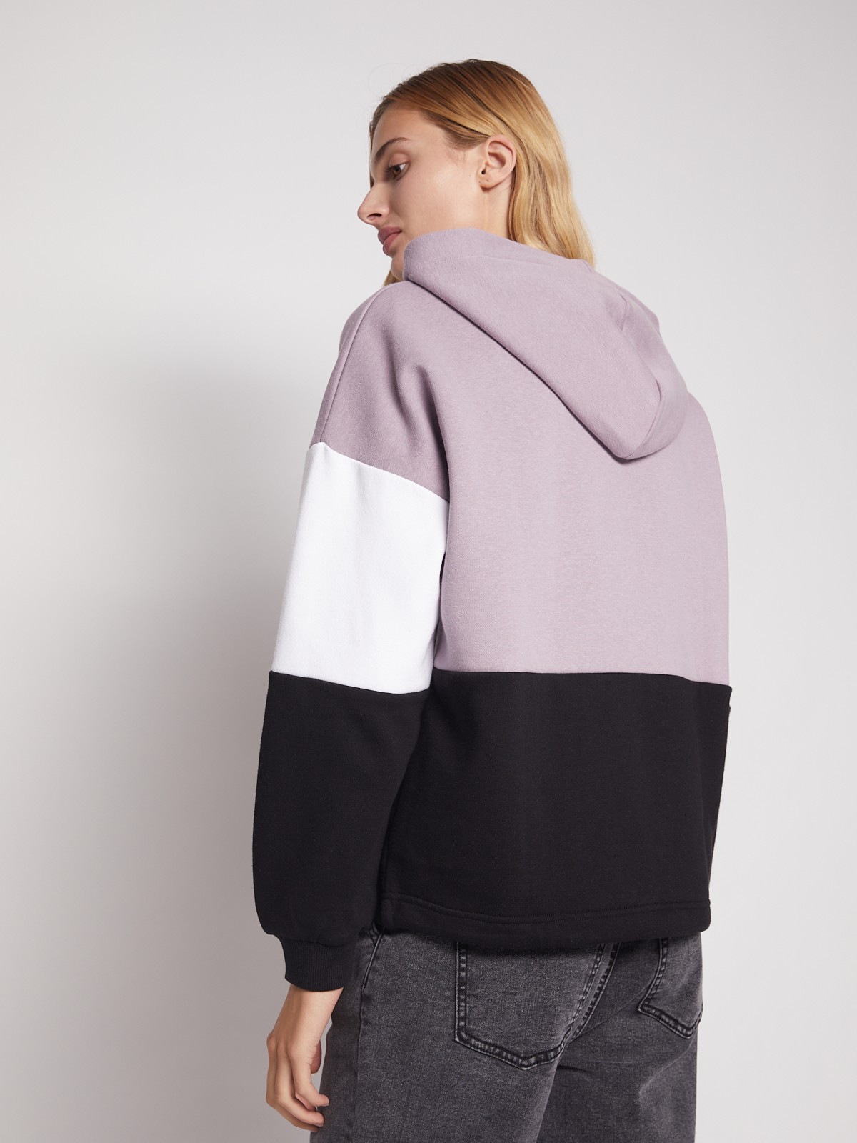 Худи на молнии с кулиской