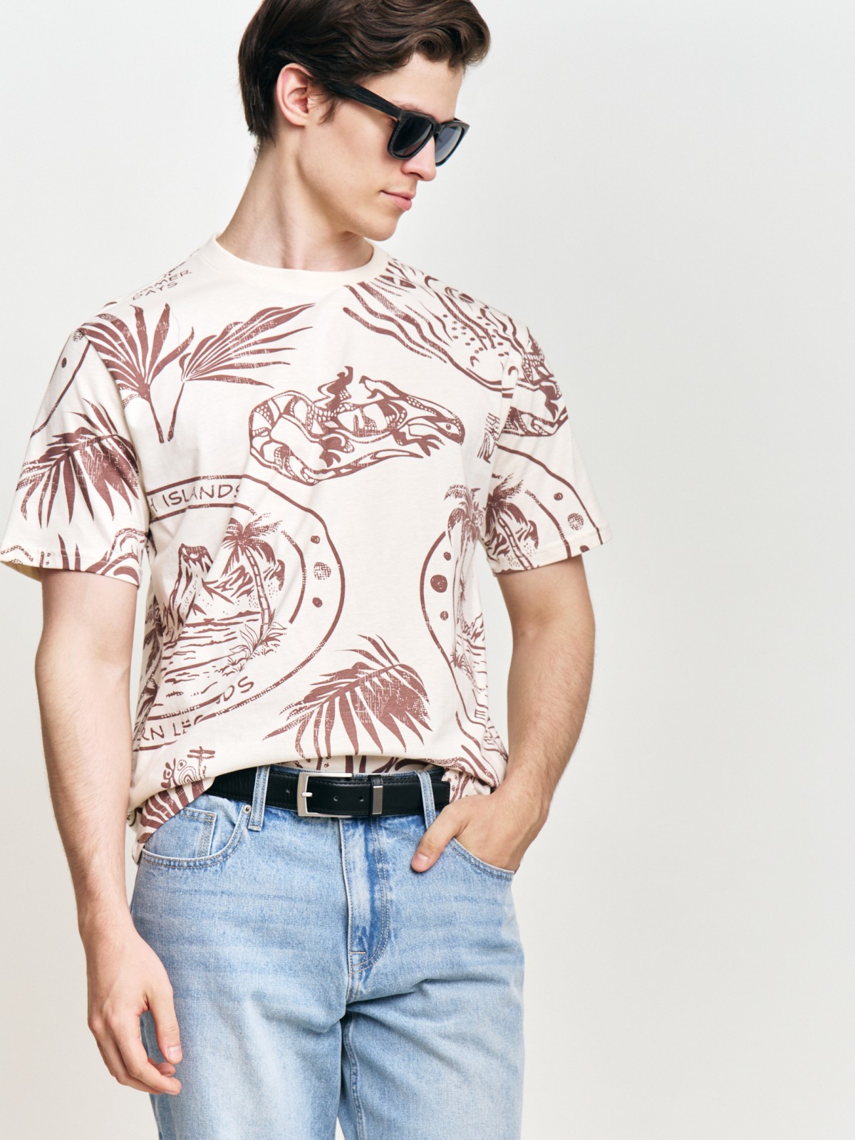 Футболка из хлопка с принтом