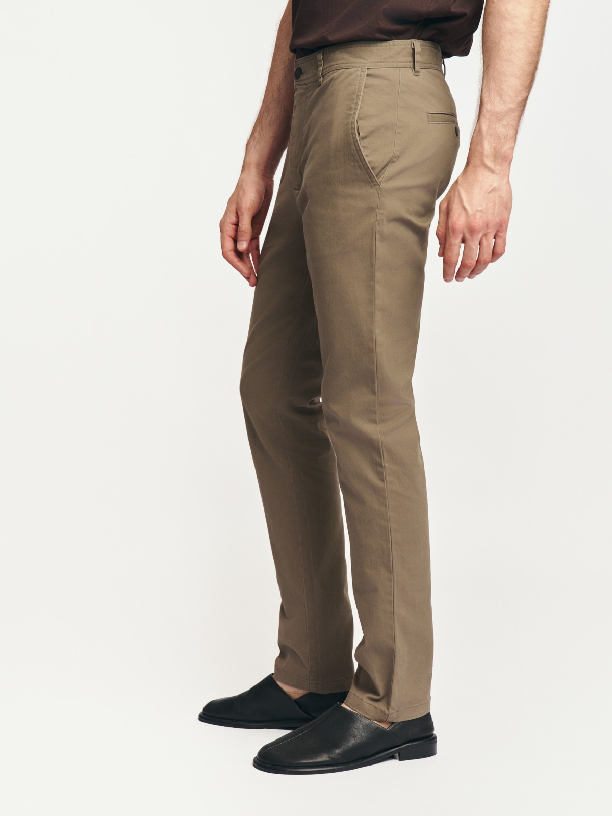 Брюки силуэта Slim из хлопка