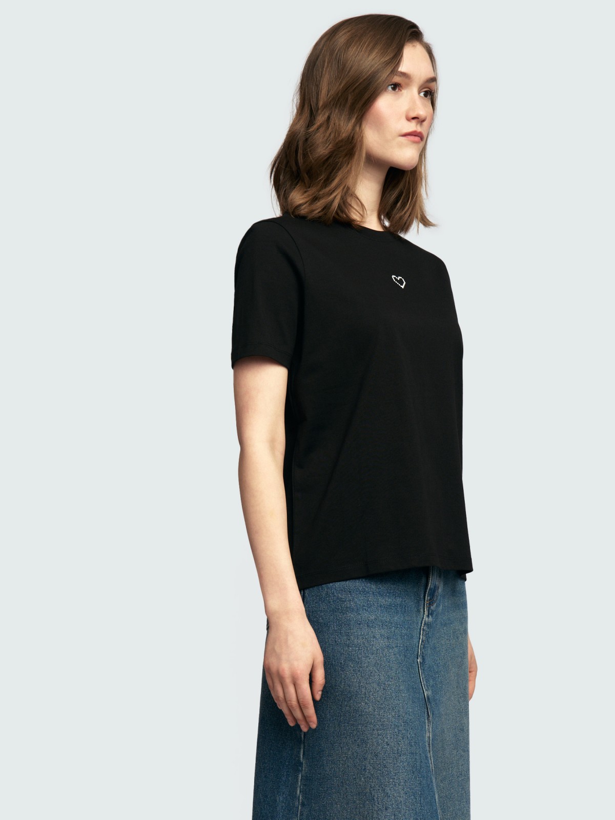 Трикотажная футболка из хлопка с принтом