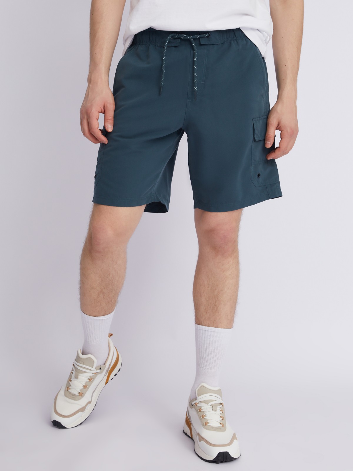 Плавательные шорты на резинке с карманами карго zolla 213257S59043, цвет бирюзовый, размер M - фото 5