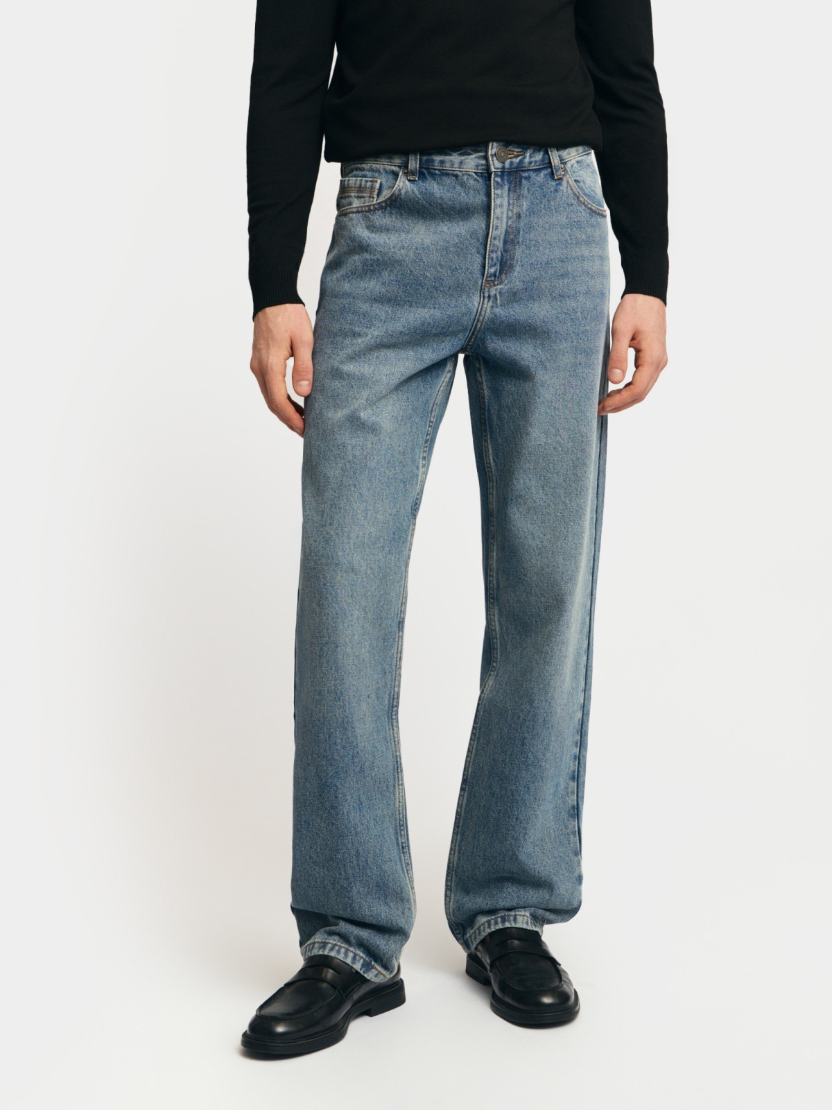 Джинсы прямого фасона из хлопка