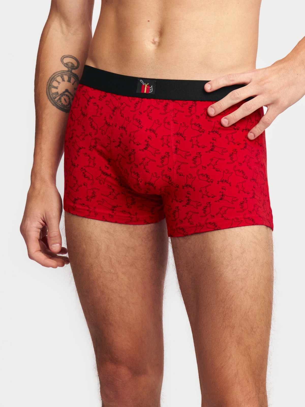 Набор трусов с новогодним узором (3 шт. в комплекте)