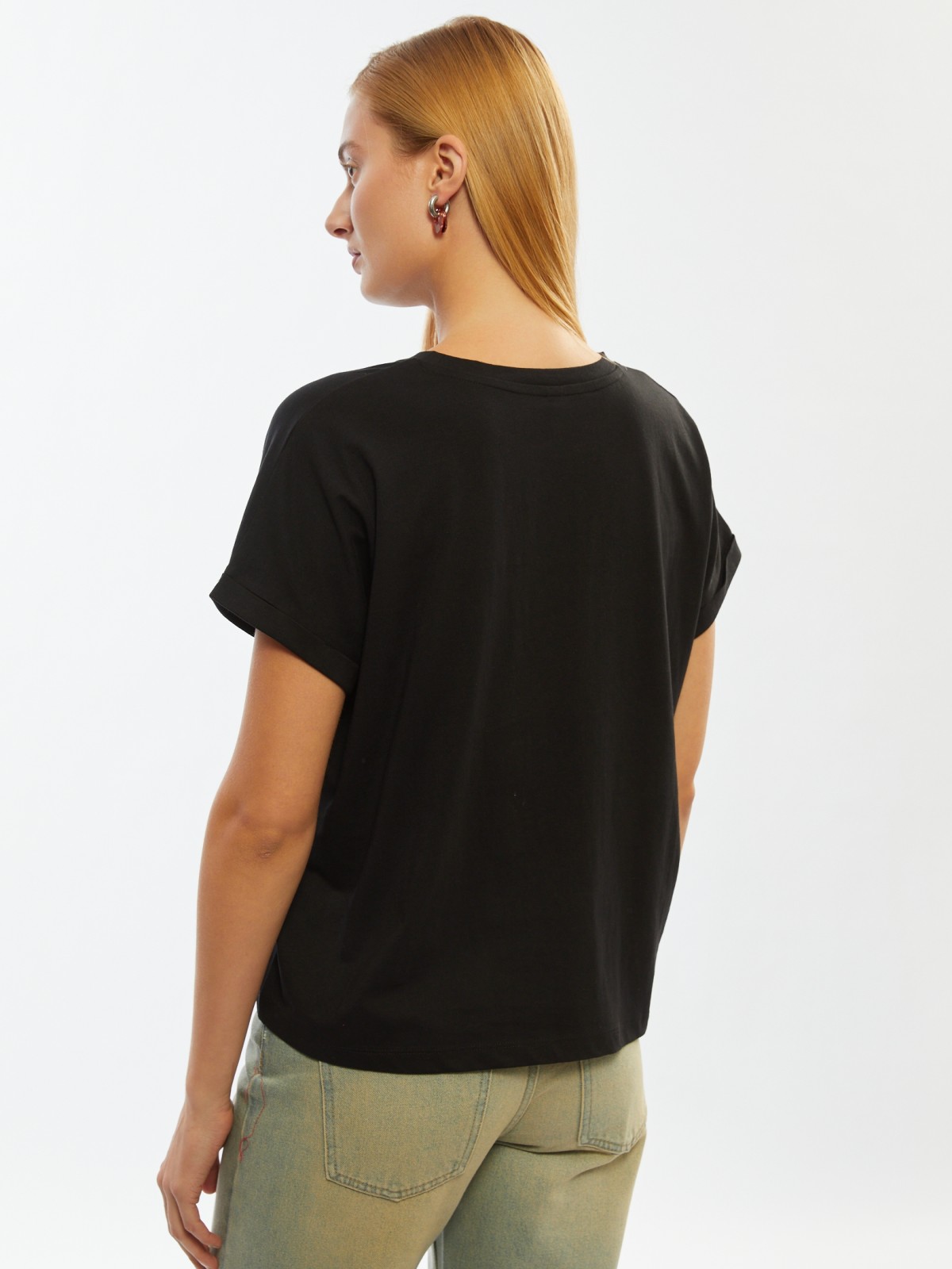 Футболка из хлопка с коротким рукавом