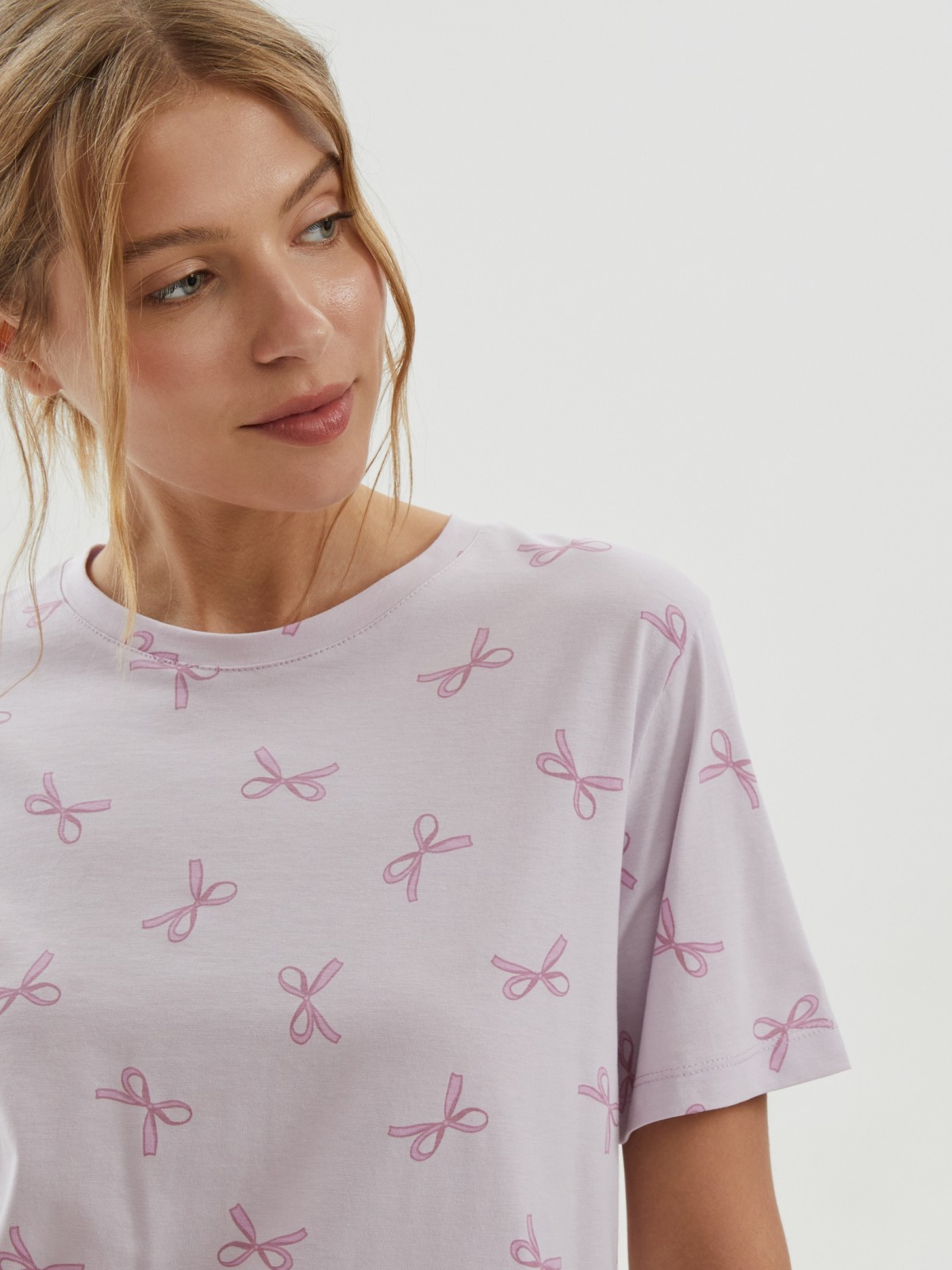 Футболка оверсайз из хлопка с принтом