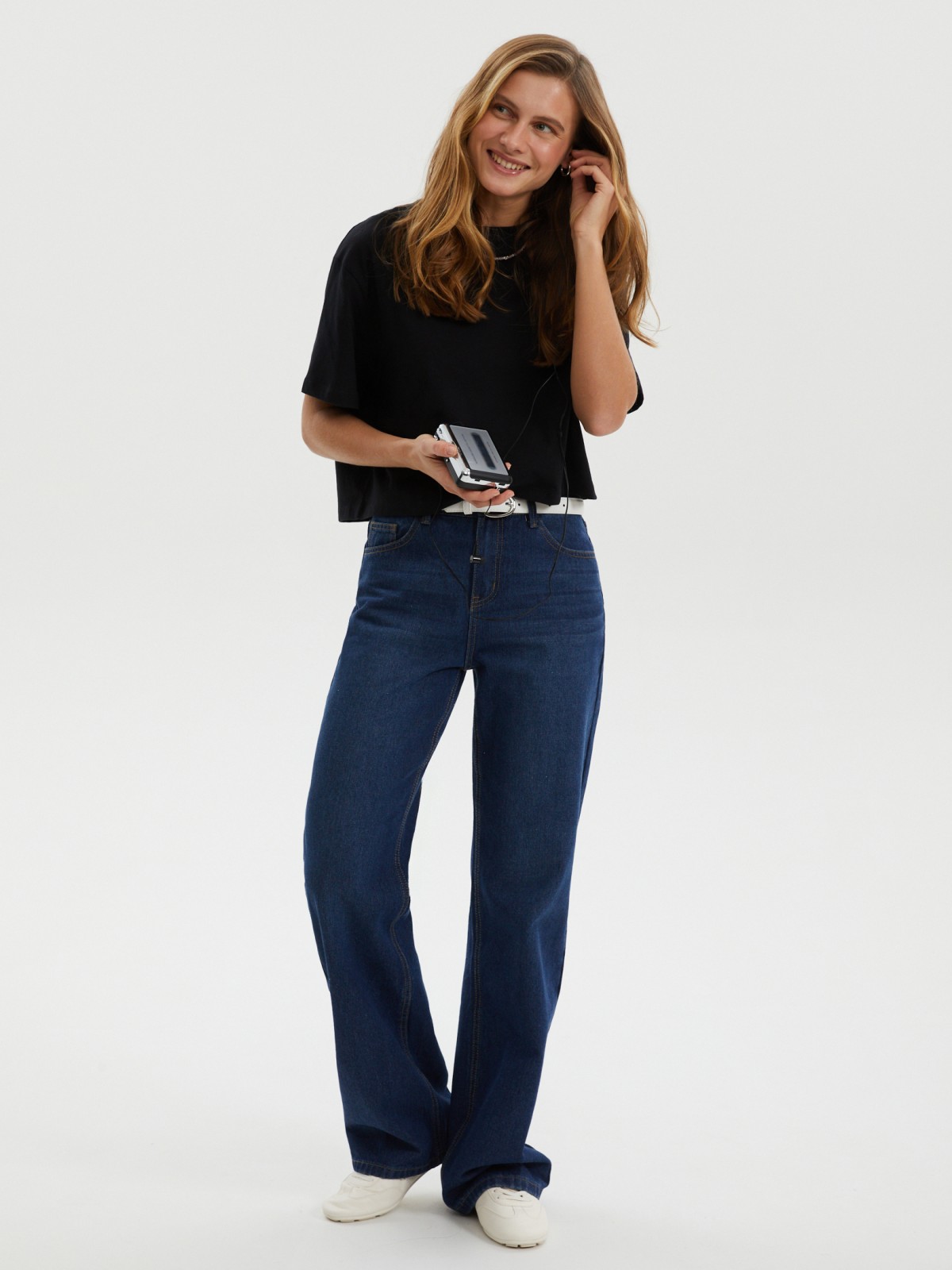 Футболка-топ из хлопка с коротким рукавом