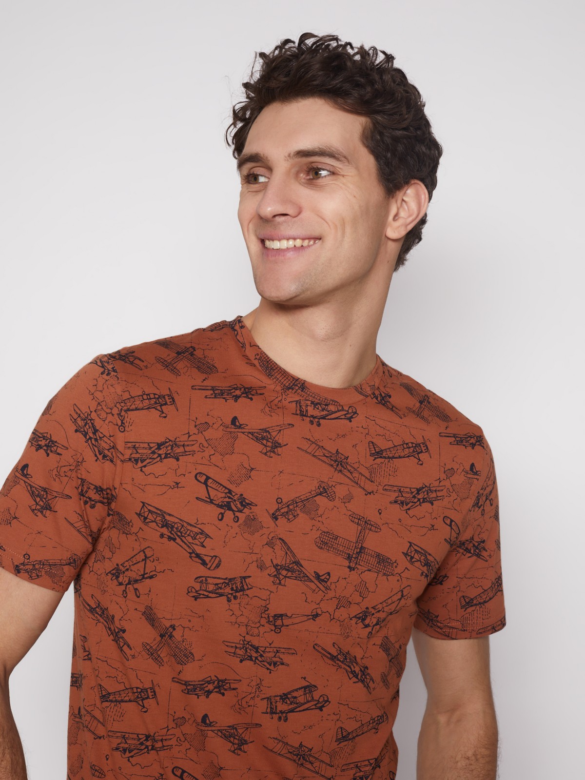 Принтованная футболка с коротким рукавом