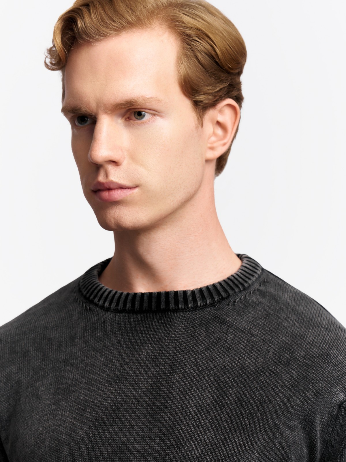 Тонкий трикотажный джемпер из хлопка