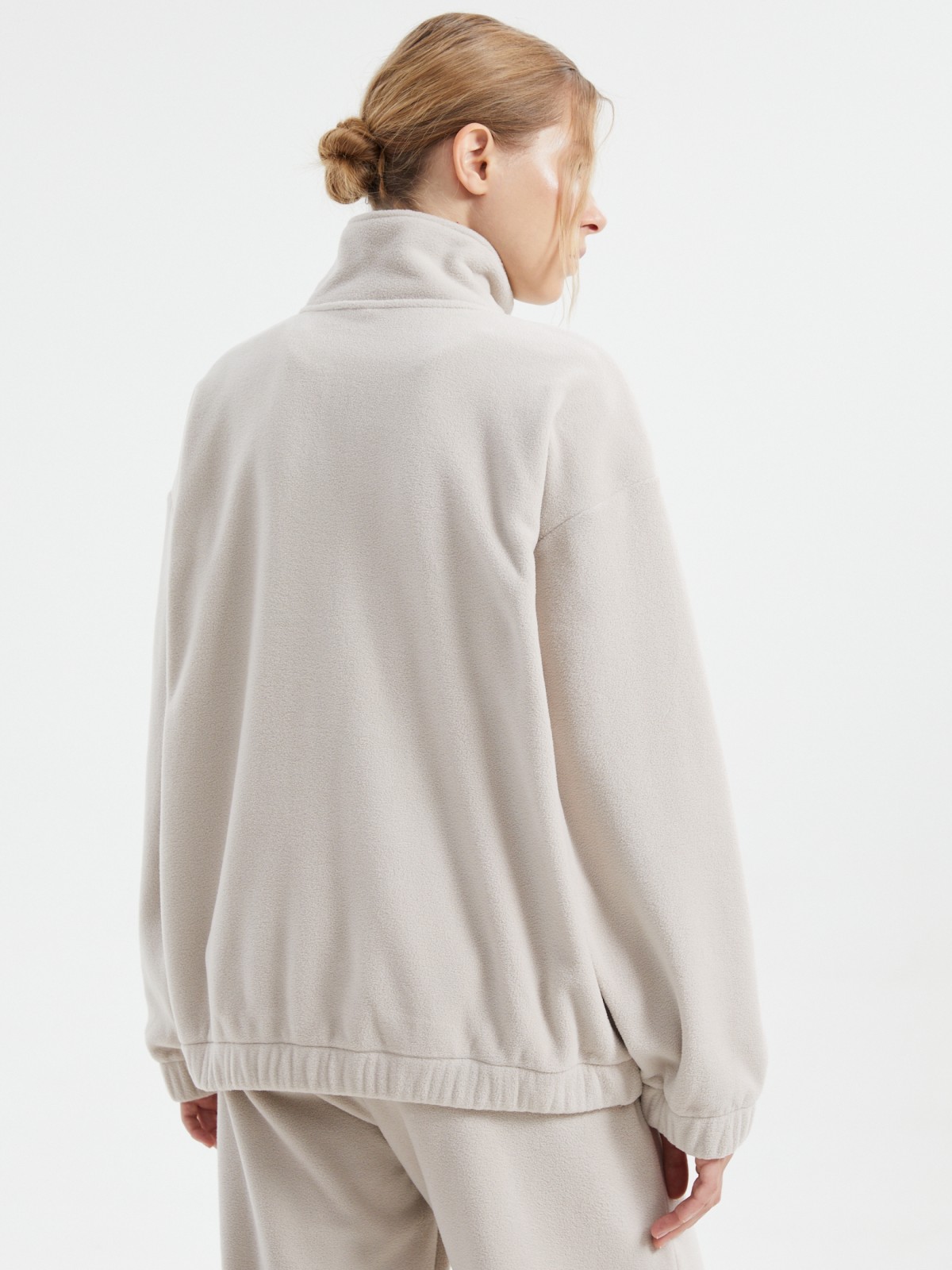 Свитшот из флиса с горлом на молнии