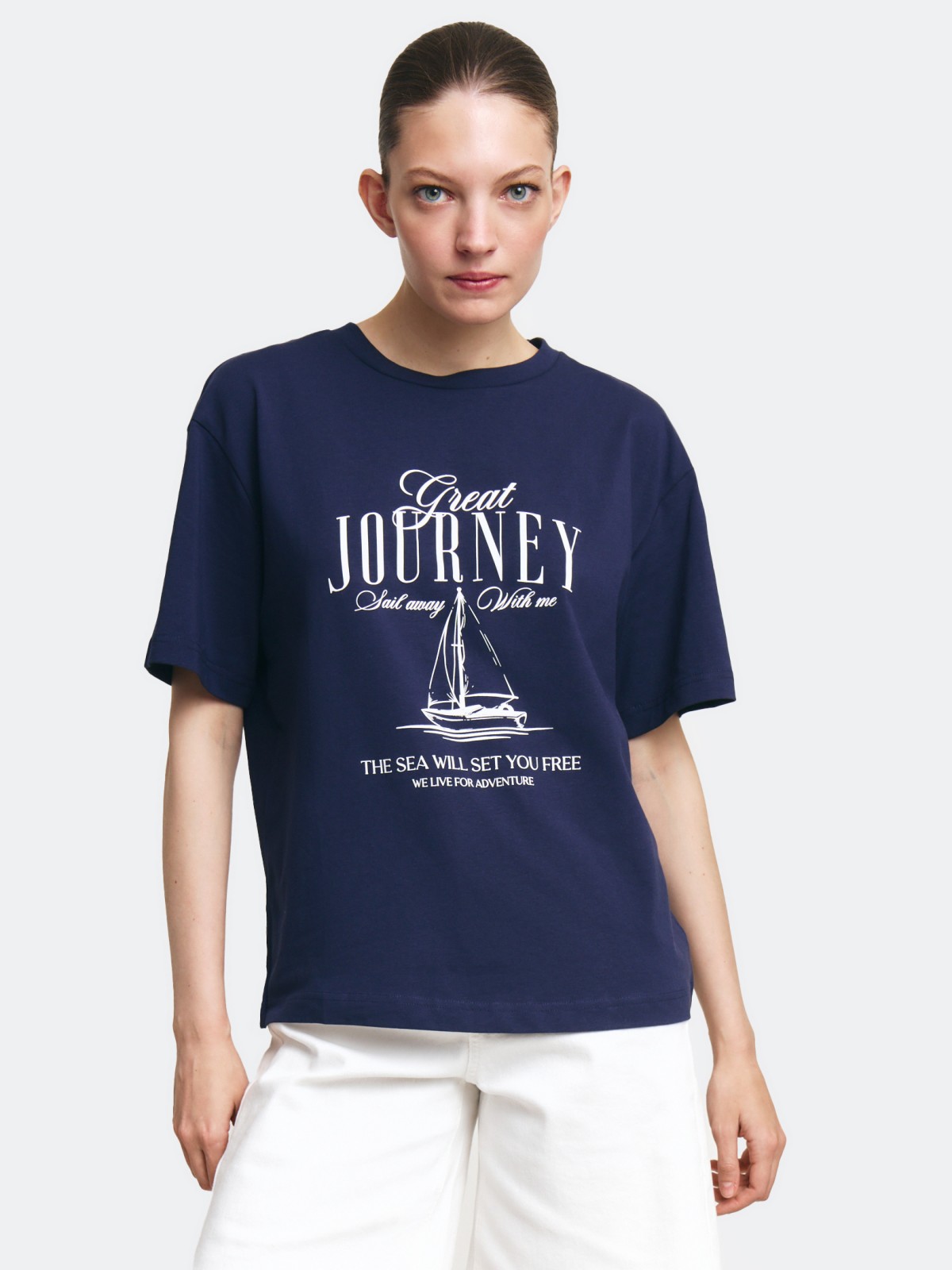 Футболка из хлопка с надписью