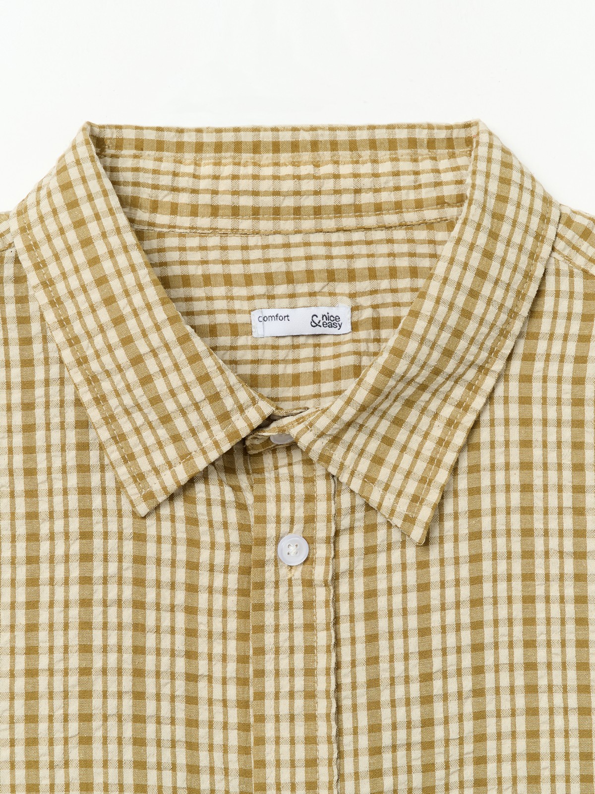 Рубашка с коротким рукавом и узором в клетку