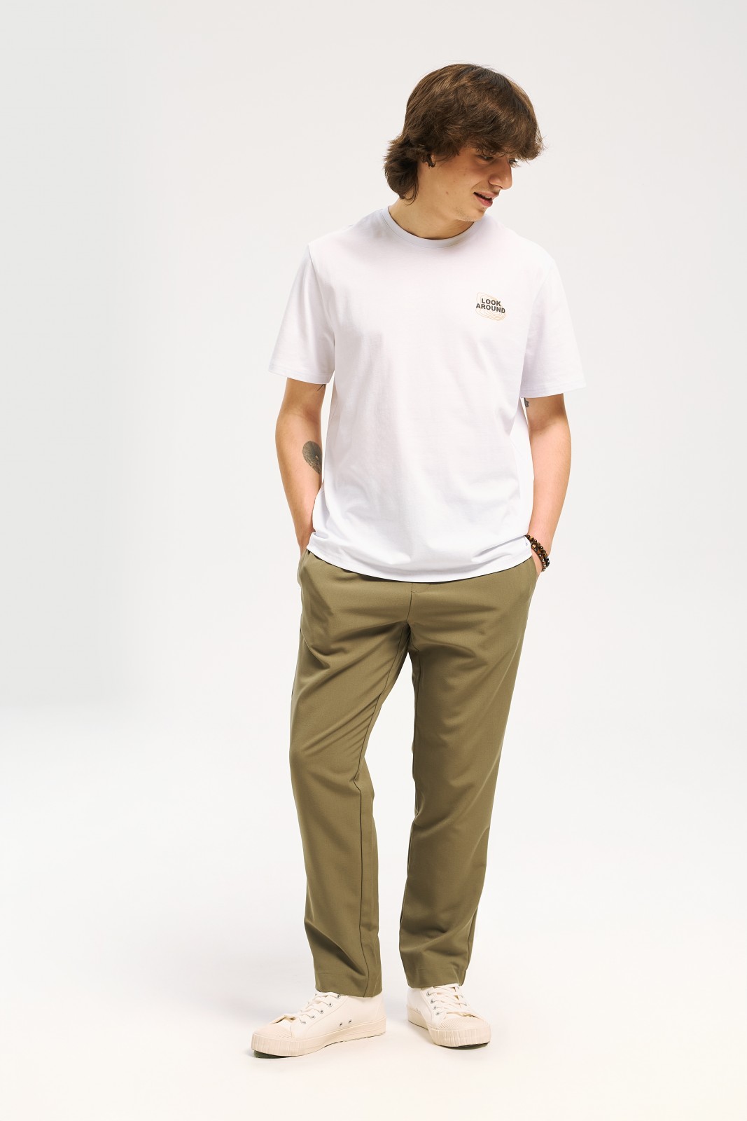 Брюки со стрелками на резинке