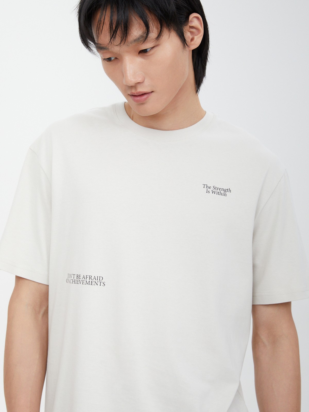 Футболка из хлопка с надписями