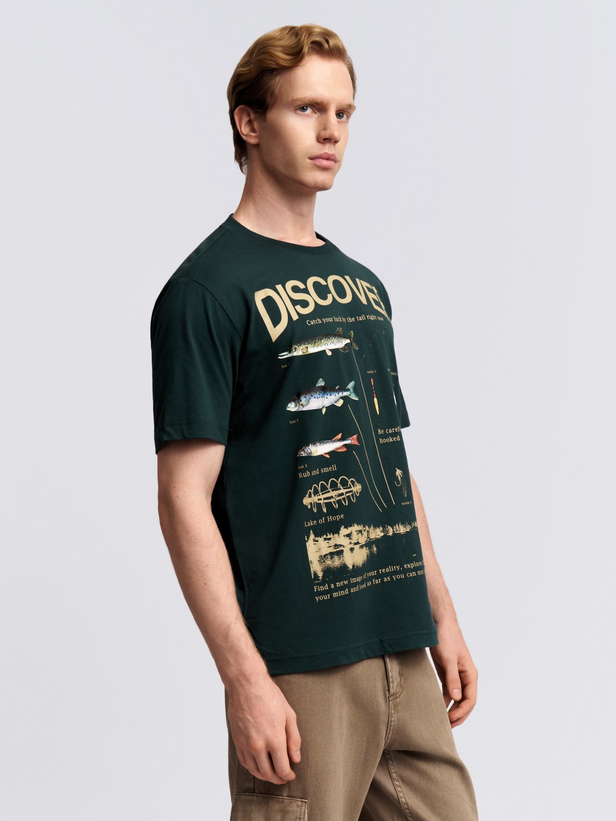 Футболка из хлопка с принтом