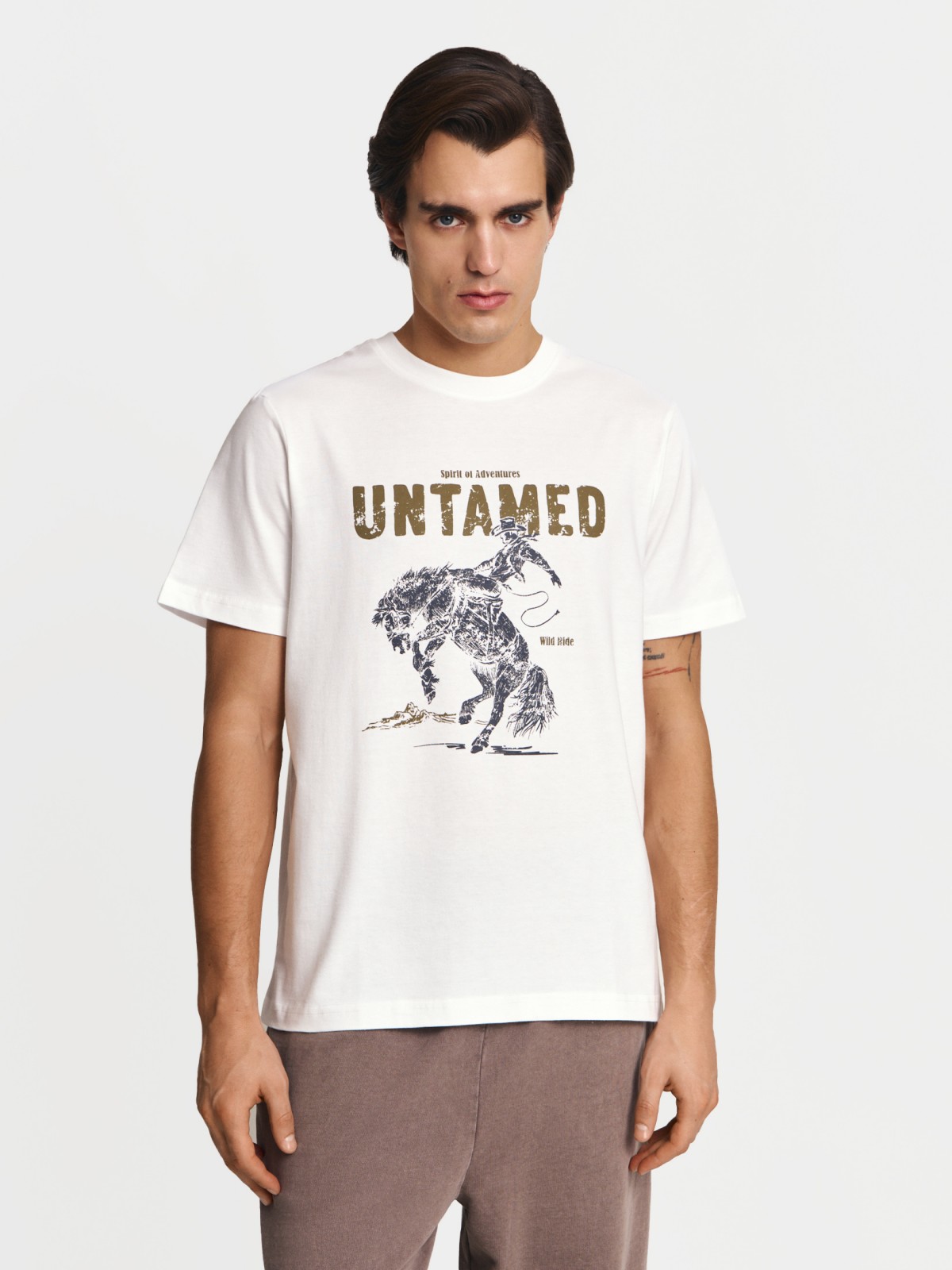 Футболка из хлопка с принтом