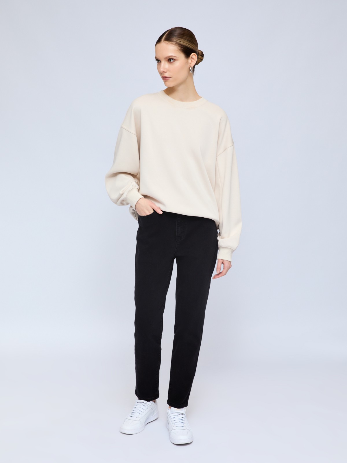 Джинсы силуэта Mom Comfort с высокой посадкой