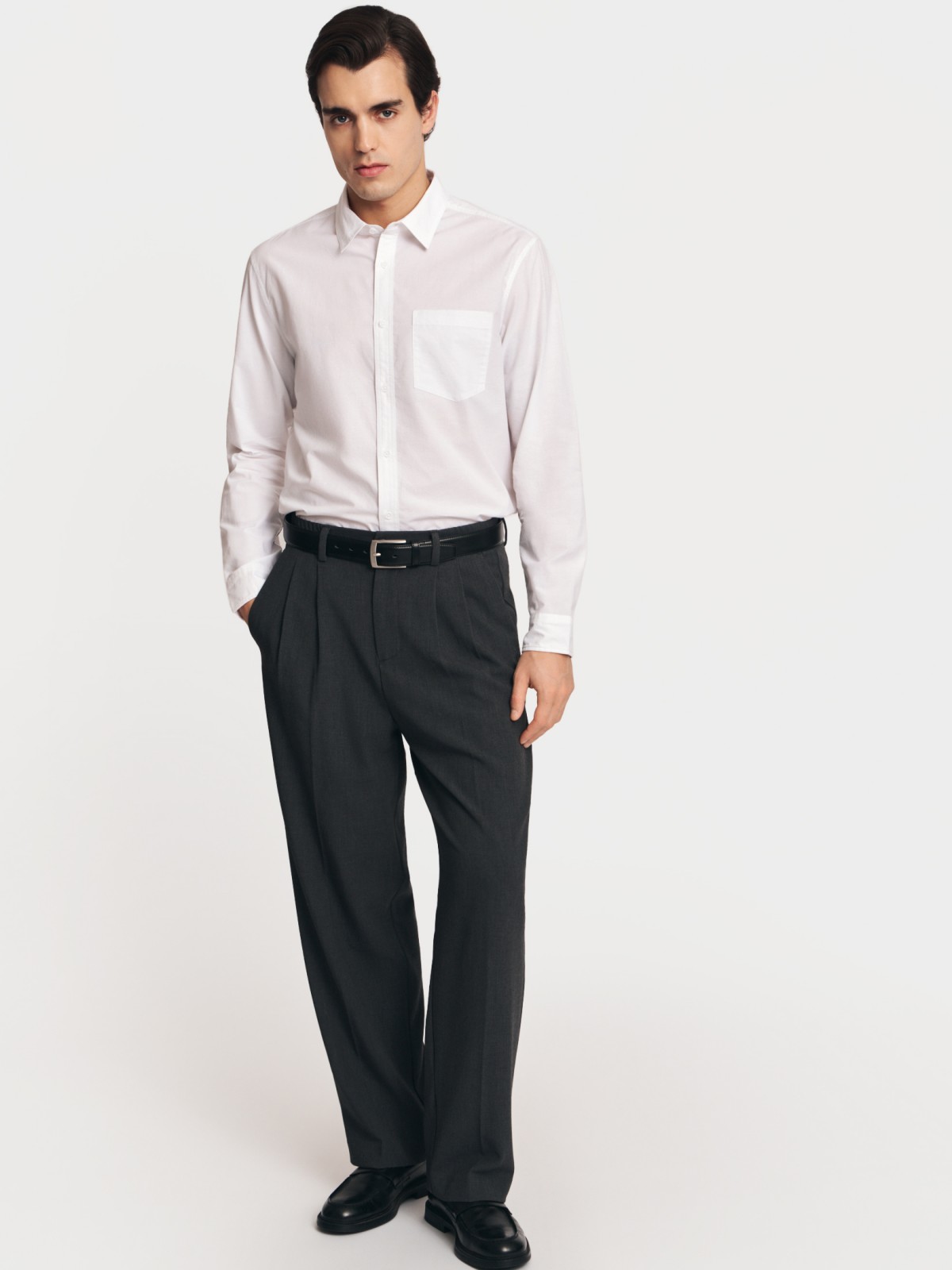 Льняная рубашка из хлопка