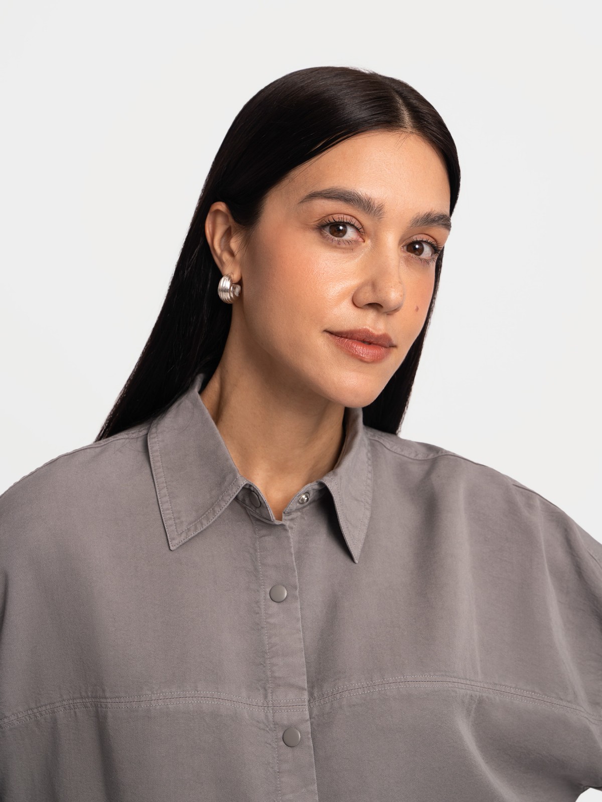 Рубашка оверсайз с коротким рукавом