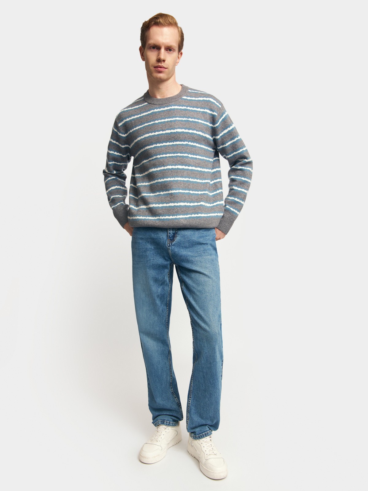 Джинсы прямого фасона из хлопка