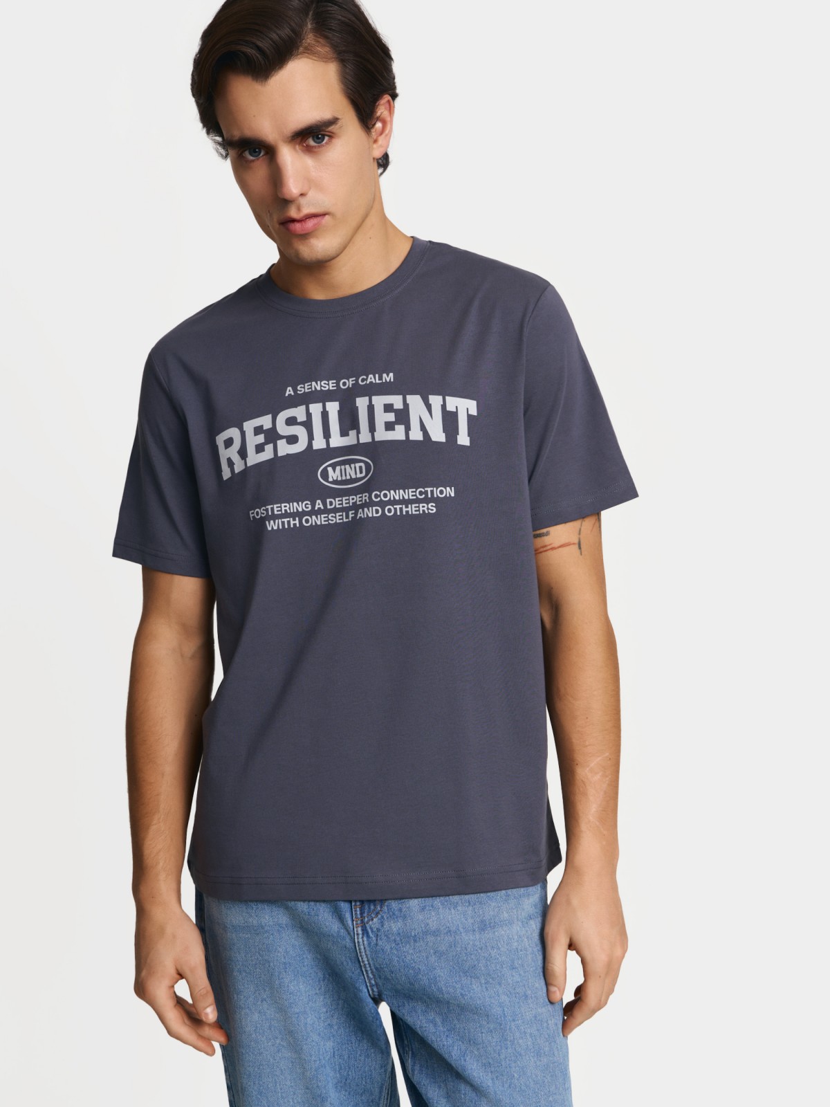 Футболка из хлопка с надписью 