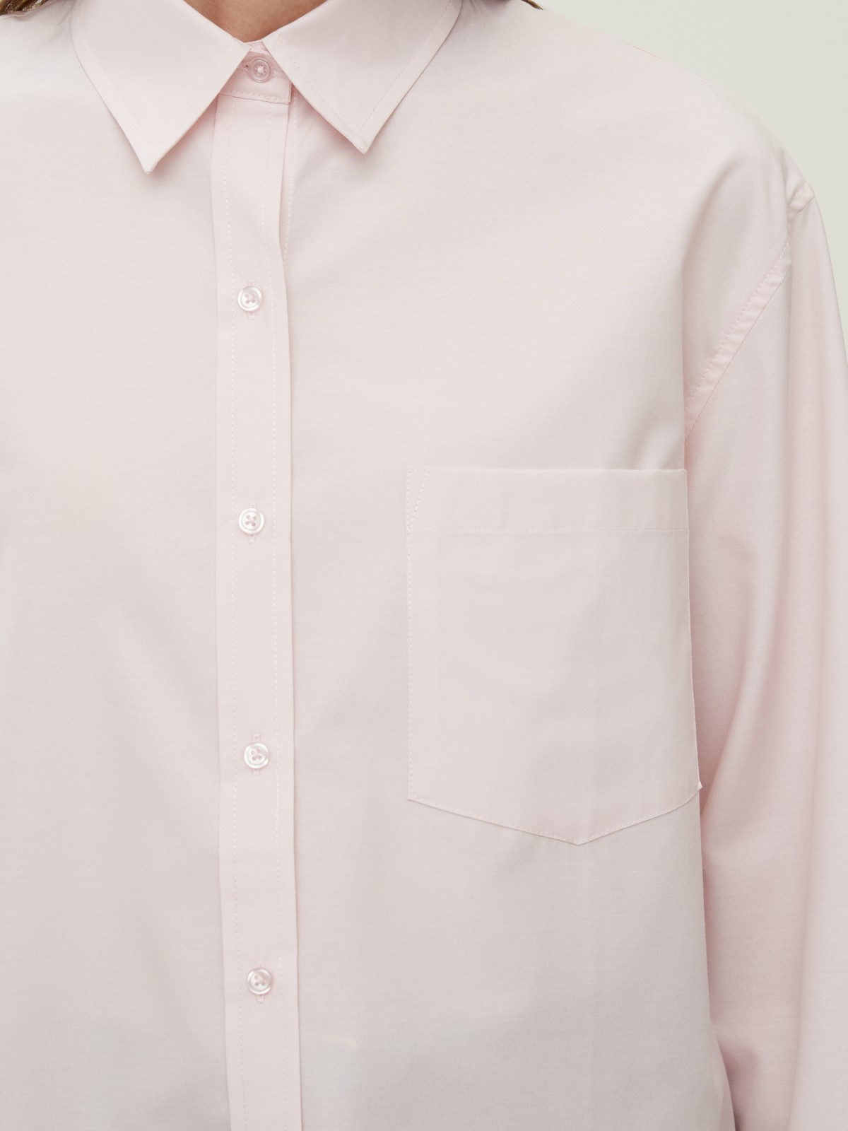 Рубашка с карманом и длинным рукавом