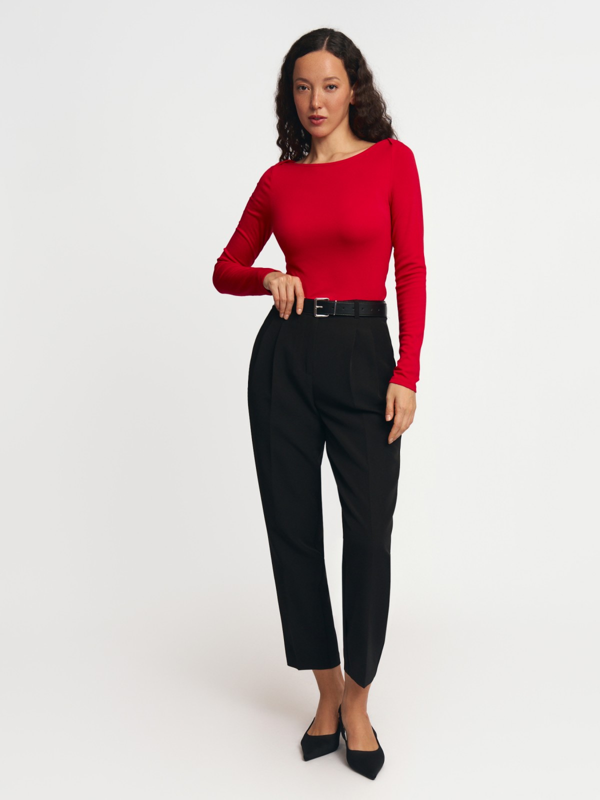 Трикотажный лонгслив из вискозы