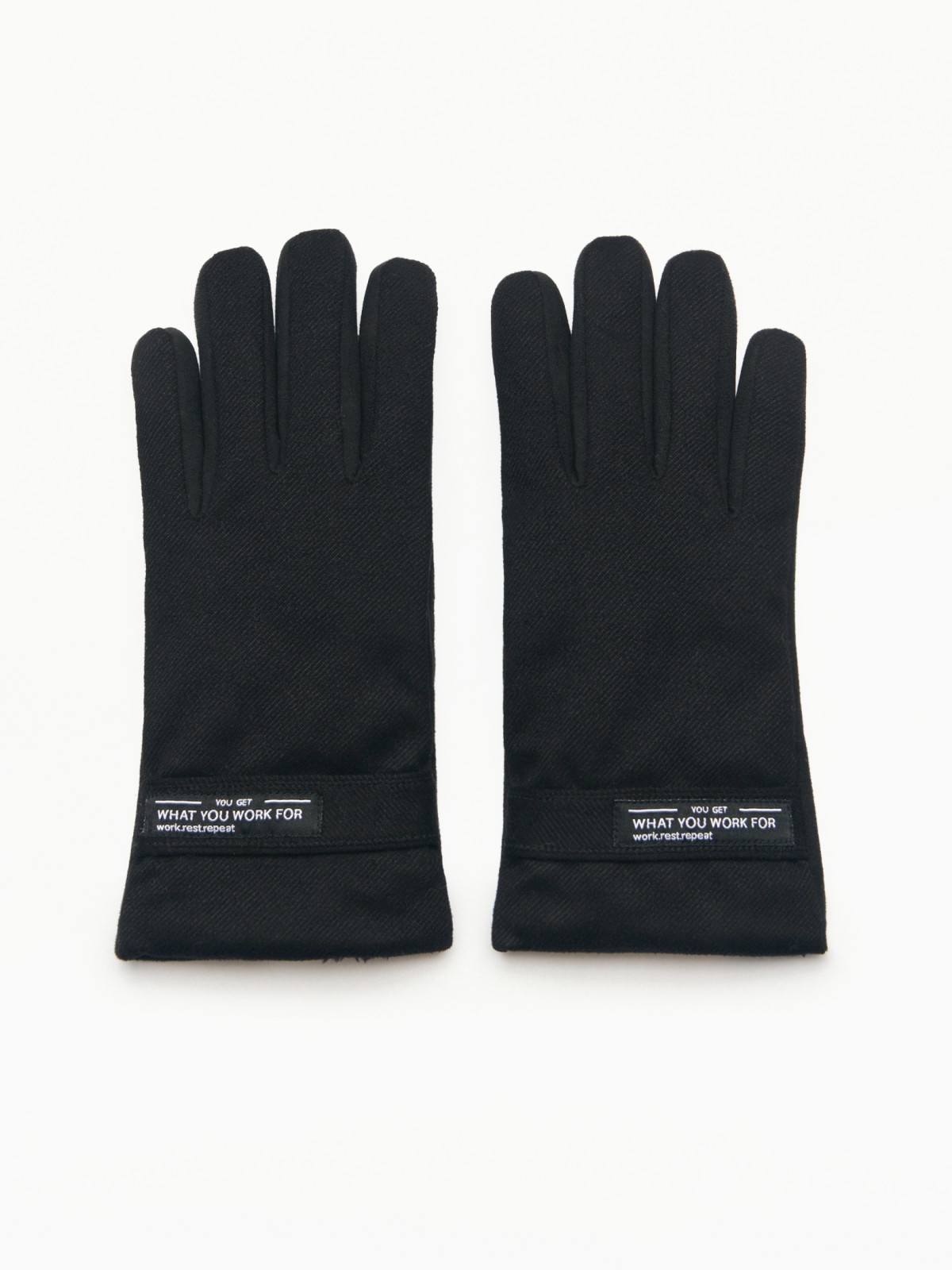 Тёплые тканевые перчатки с экомехом и функцией Touch Screen