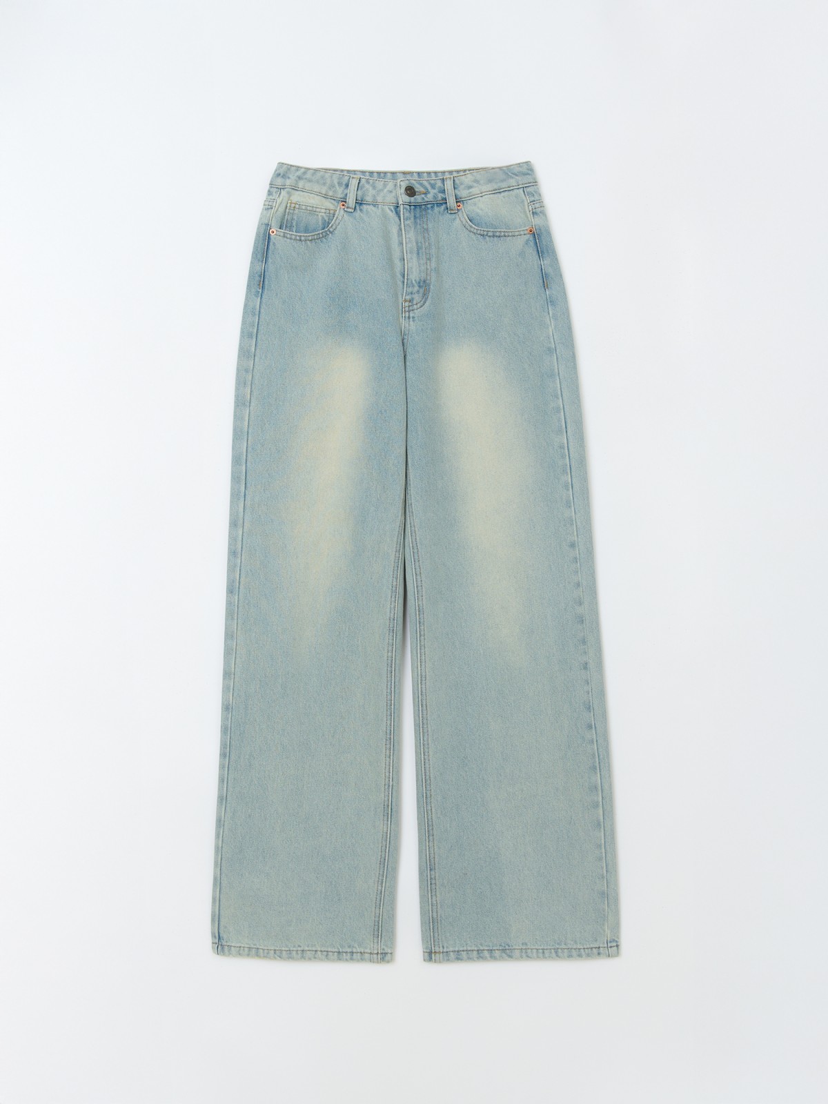 Джинсы силуэта Wide со средней посадкой