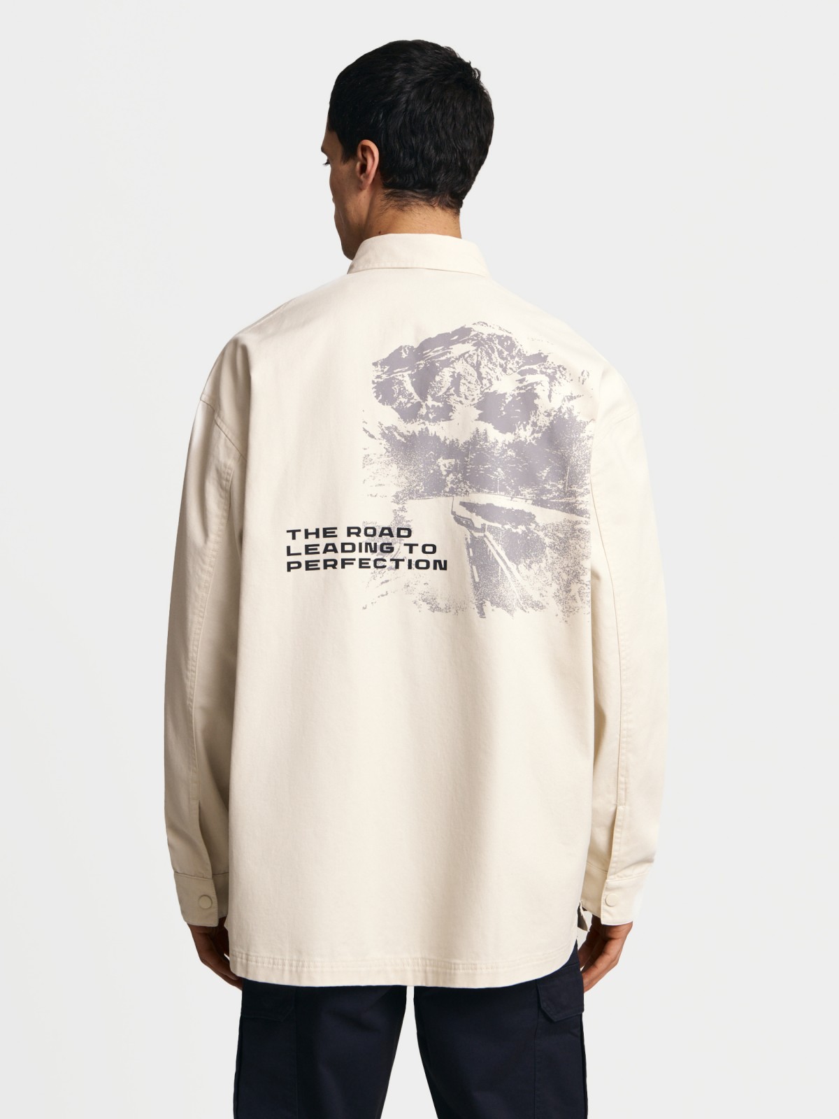 Куртка-рубашка из хлопка с принтом