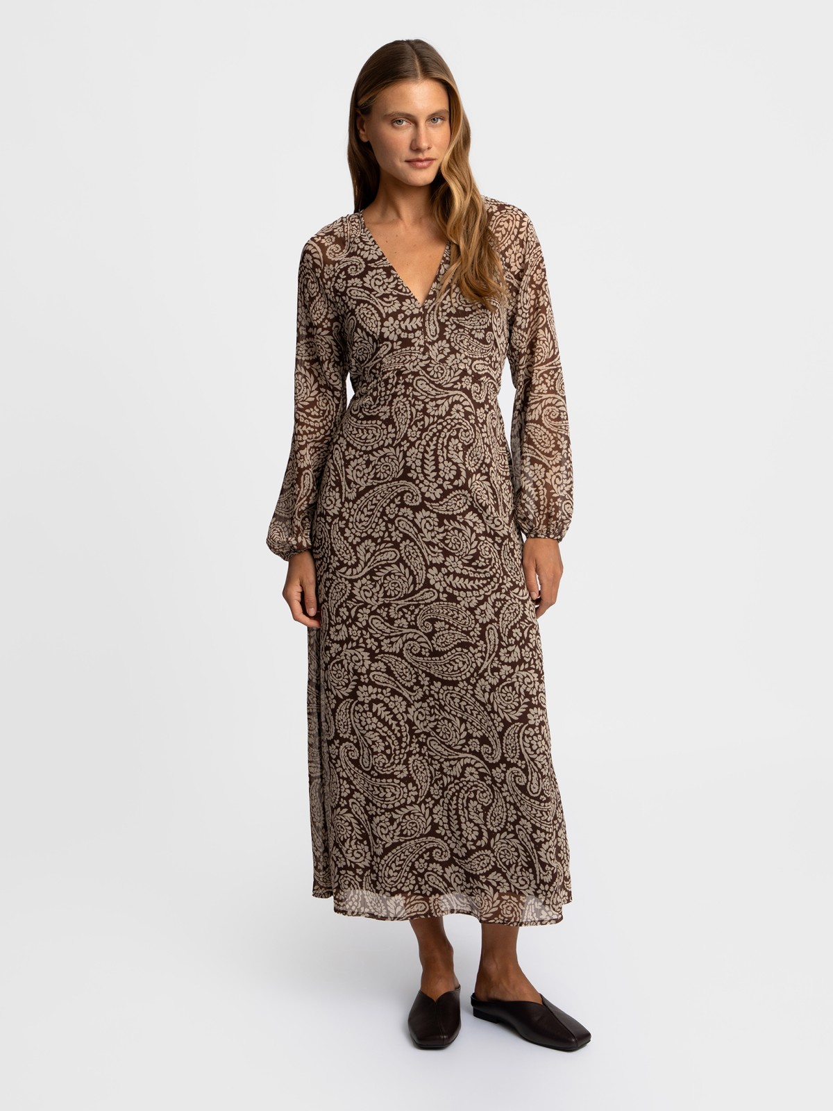 Платье макси из шифона