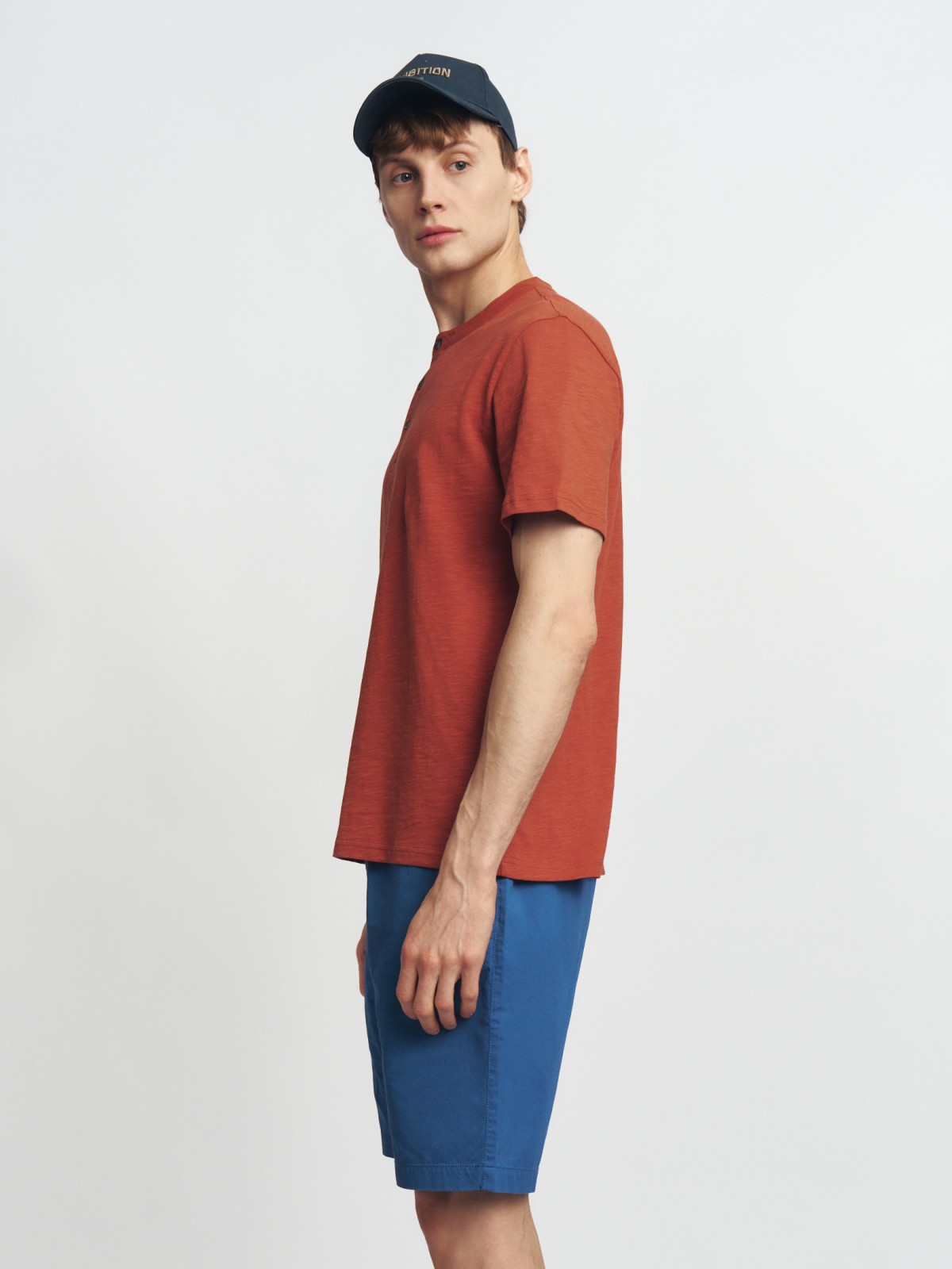 Футболка хенли из хлопка