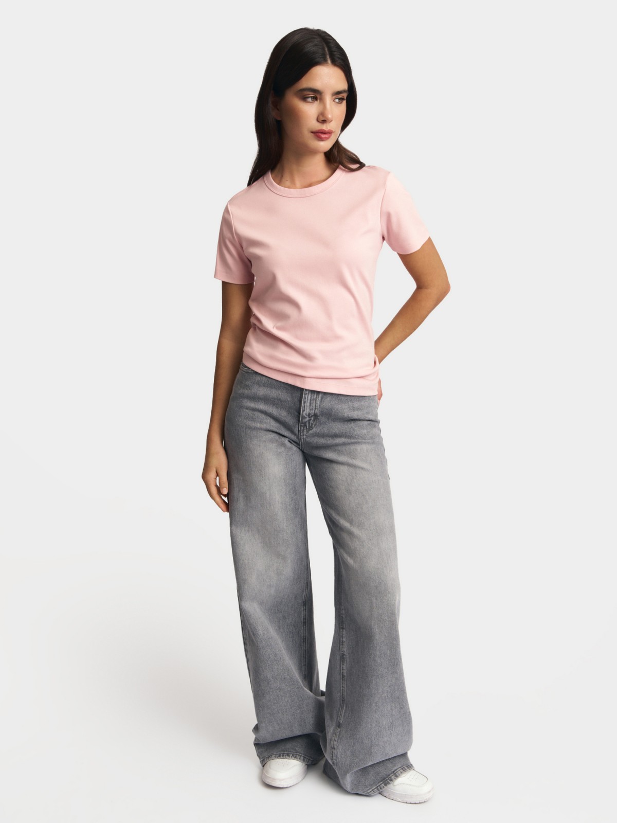 Футболка из хлопка однотонная