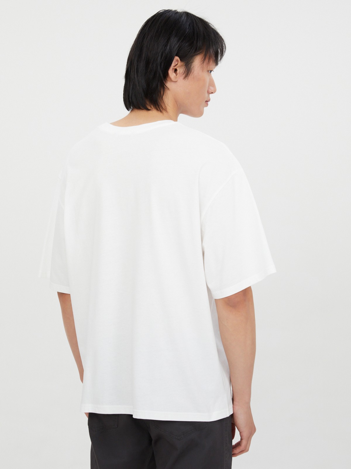 Футболка оверсайз из хлопка с надписью