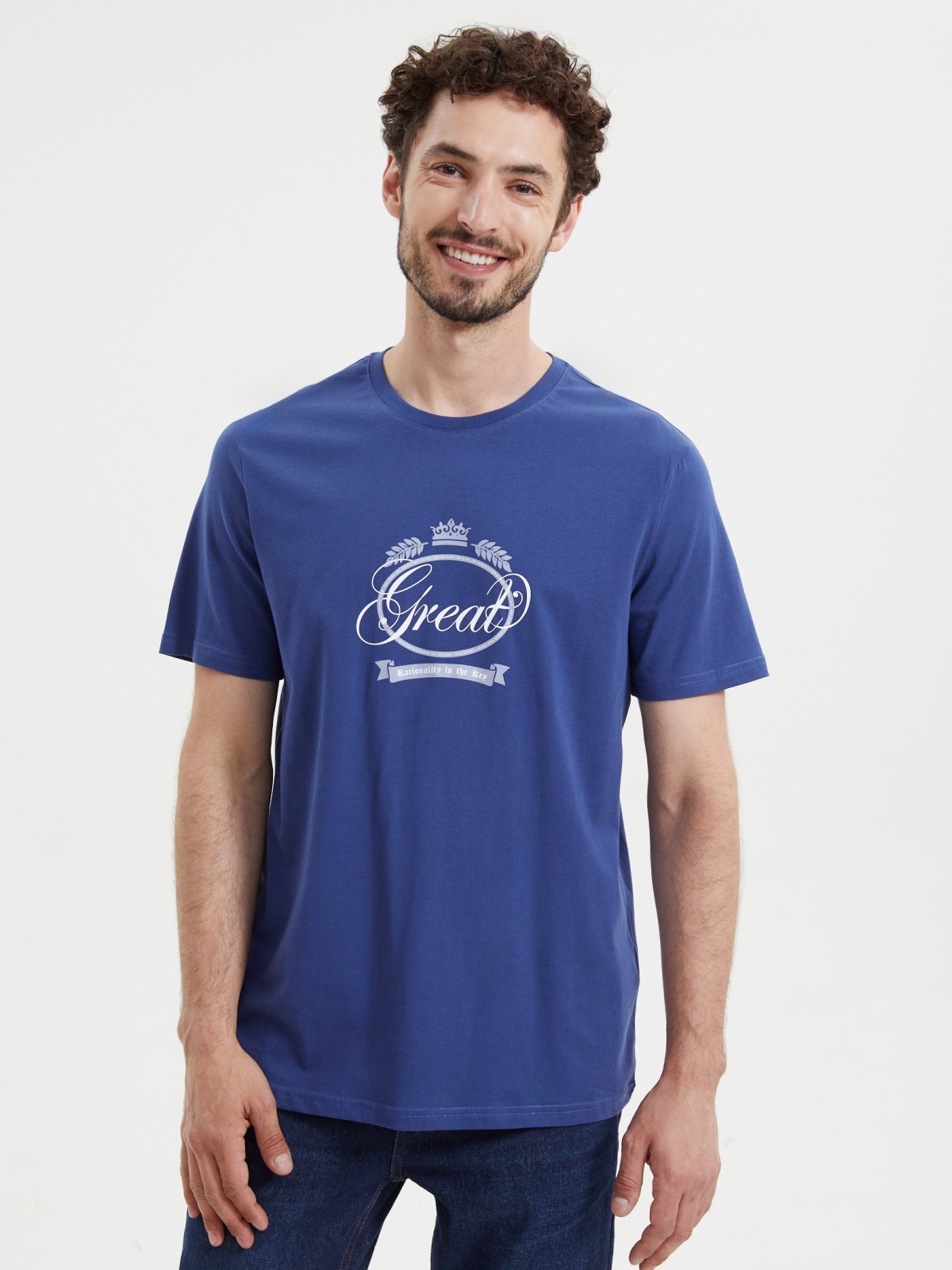 Футболка из хлопка с надписью