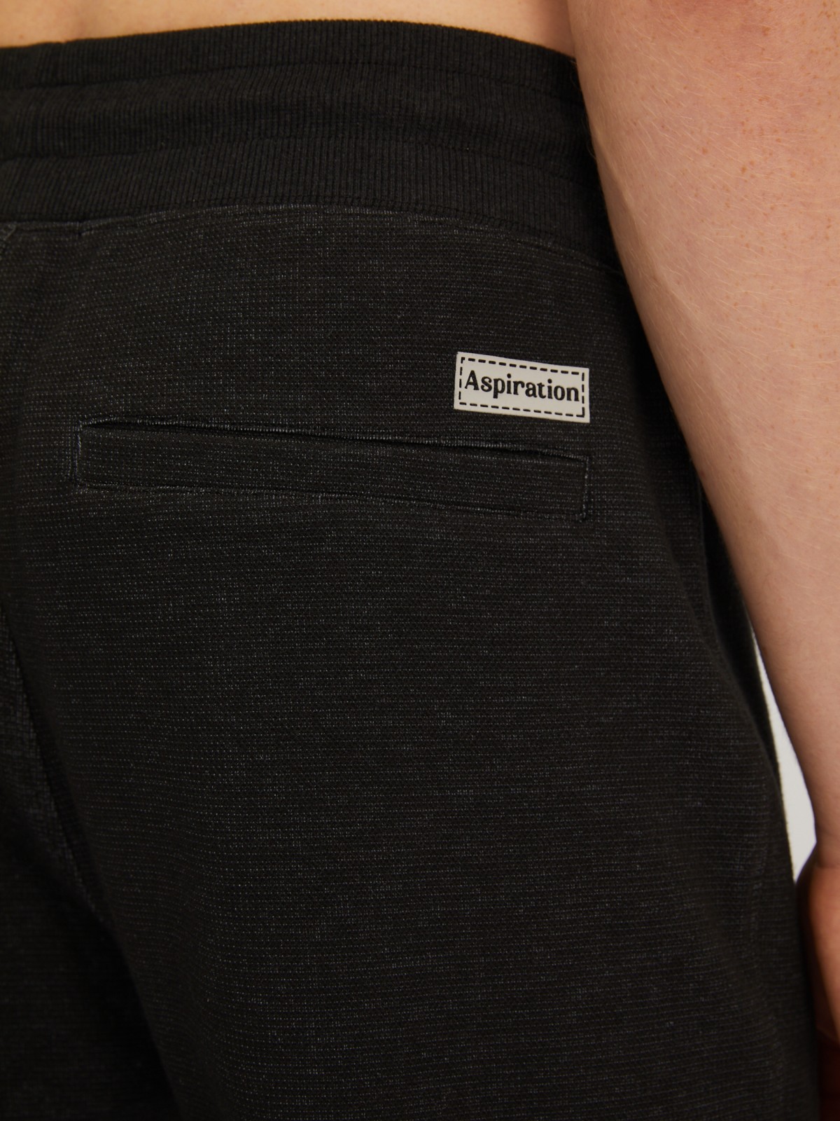 Трикотажные брюки-джоггеры в спортивном стиле zolla 014127679013, цвет черный, размер S - фото 6