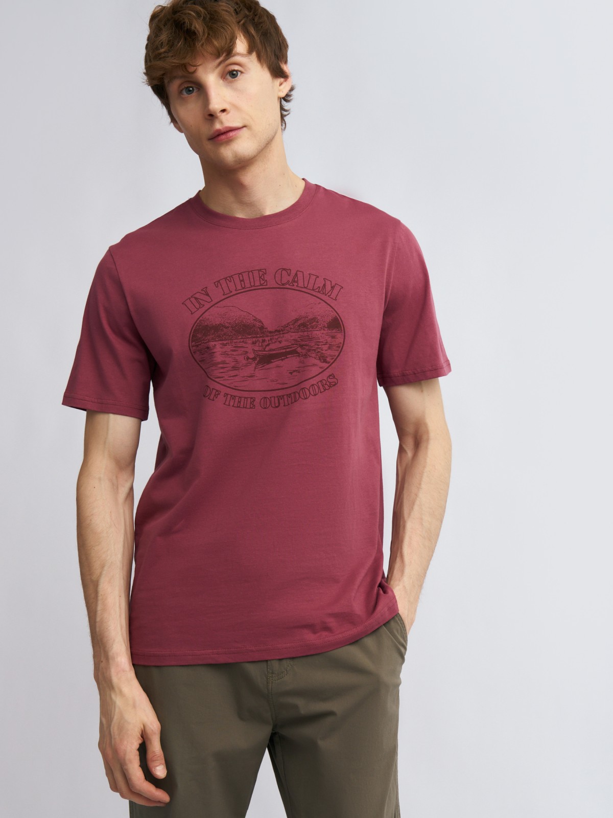 Футболка из хлопка с принтом