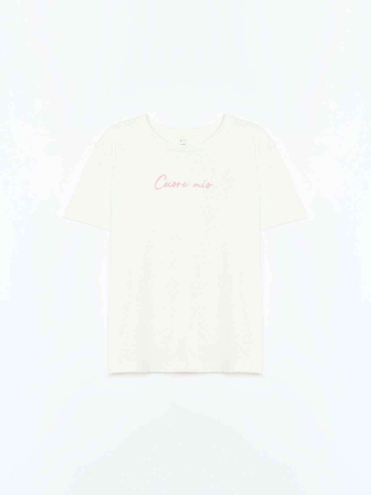 Футболка из хлопка с принтом-надписью