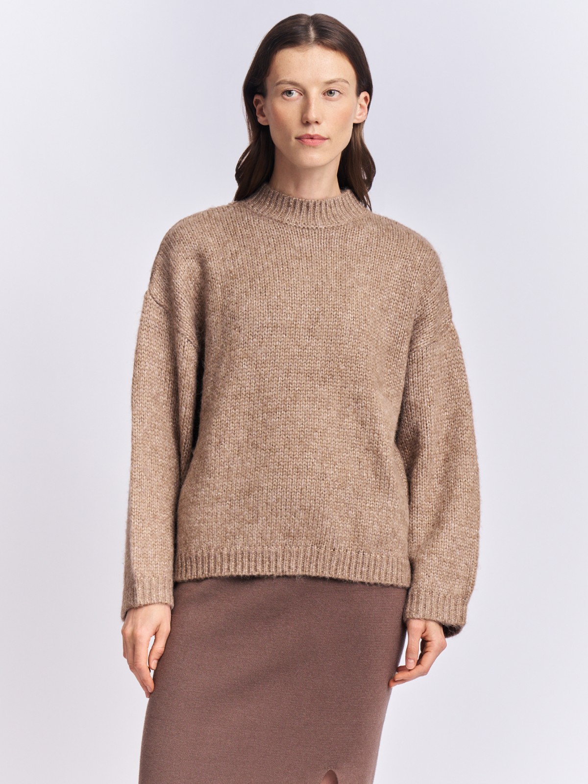 Вязаный свитер с люрексом