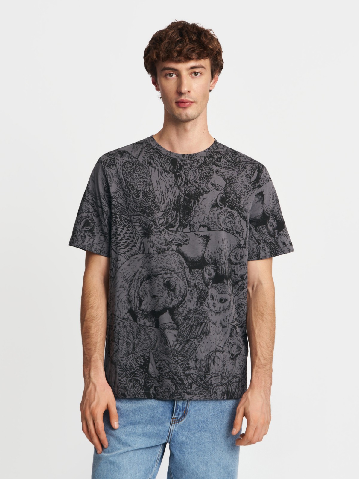 Футболка из хлопка с принтом