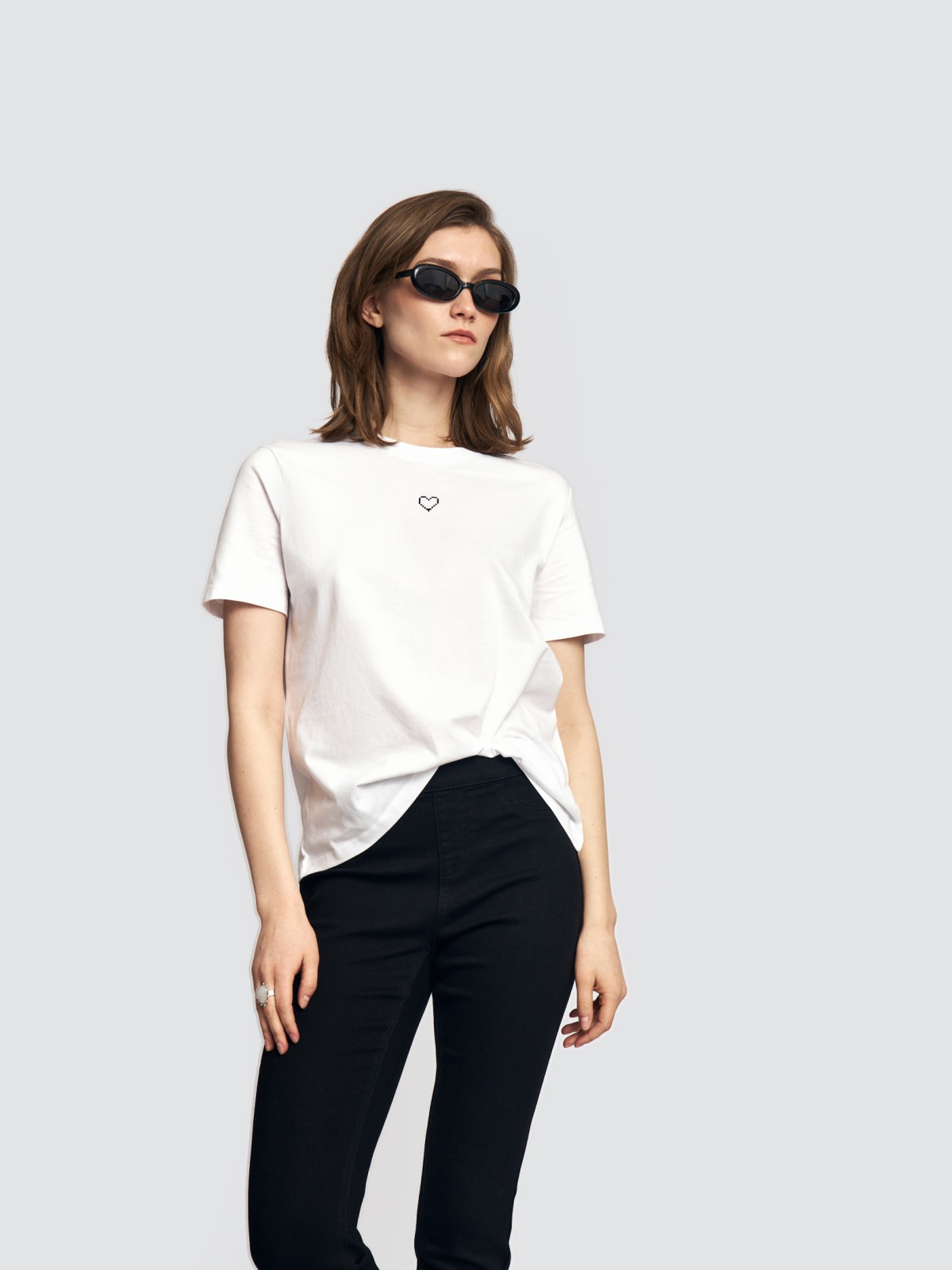 Трикотажная футболка из хлопка с принтом