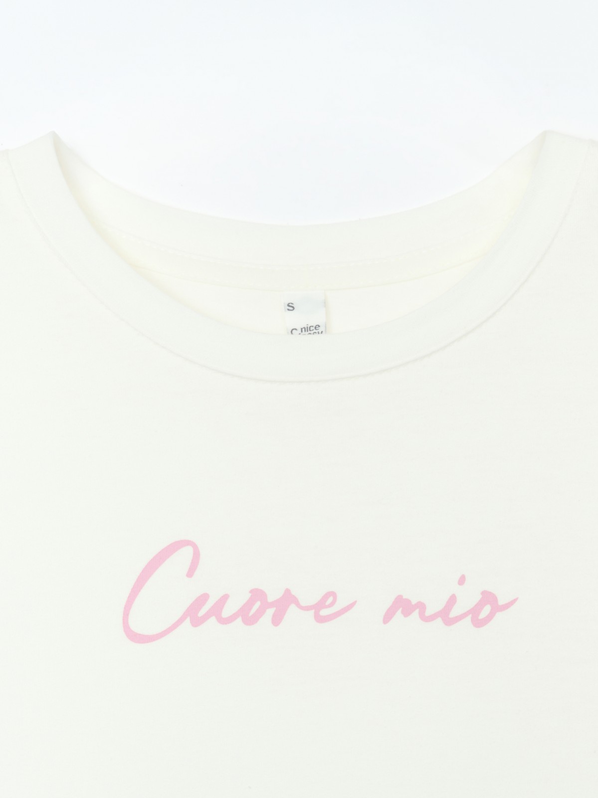 Футболка из хлопка с принтом-надписью