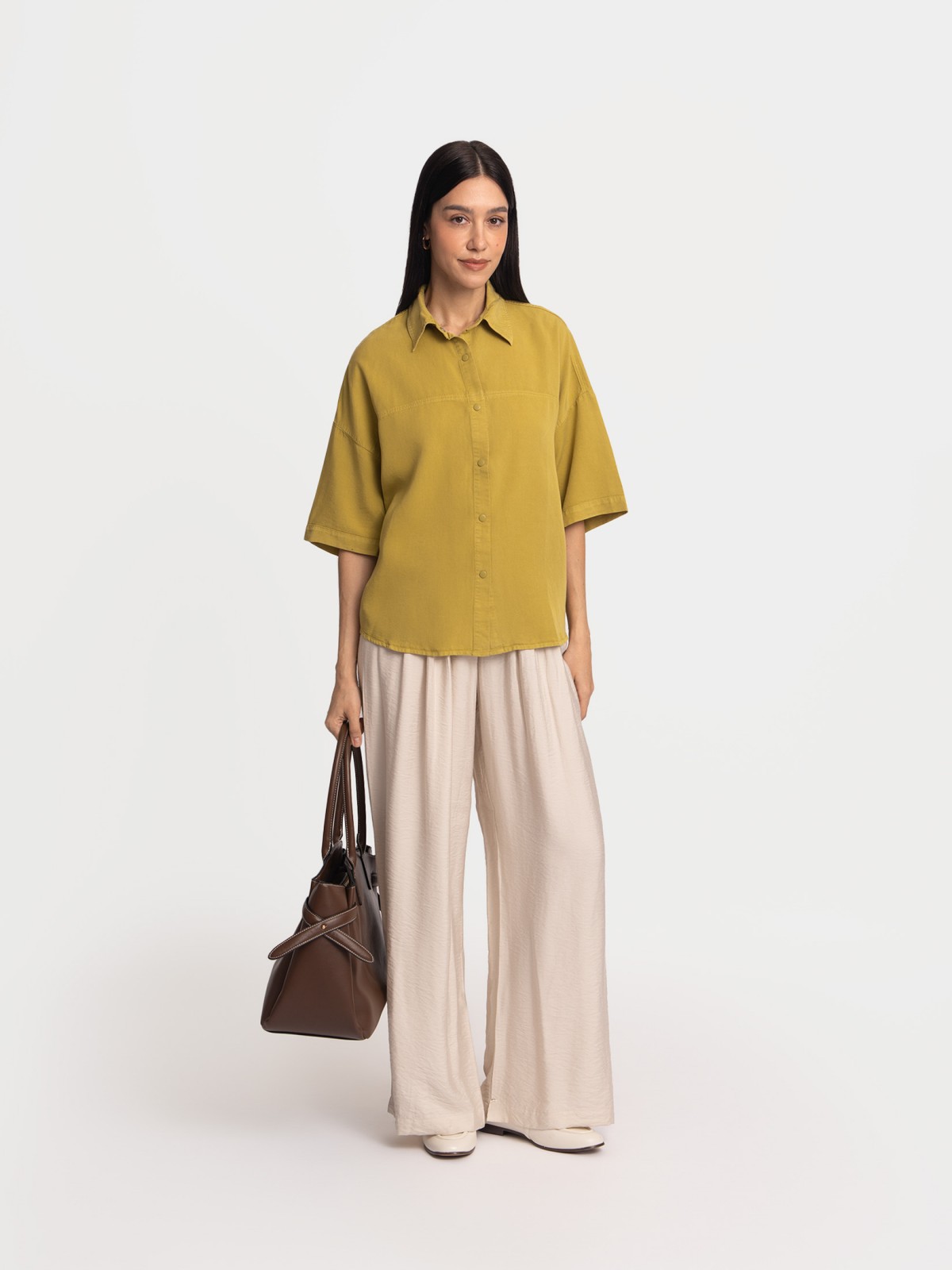 Рубашка оверсайз с коротким рукавом