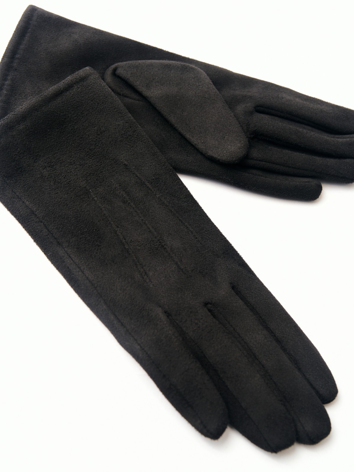 Утеплённые замшевые перчатки с экомехом